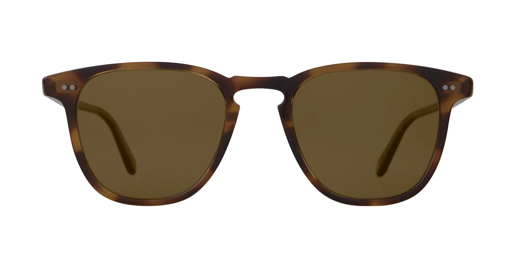 Garrett Leight Brooks 2002 Polarized Sunglasses - Spotted Brown Shell Frame - UV Protection for Driving, Beach & Outdoor Activities