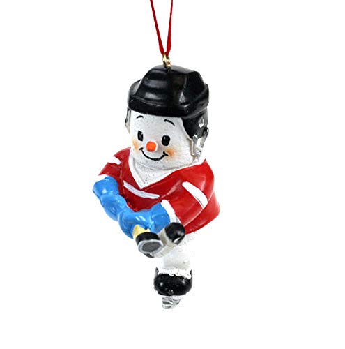 Glenhaven Hockey Marshmallow Man Christmas Ornament - Fun Hockey-Themed Holiday Decor for Tree, Gift, or Fan Cave