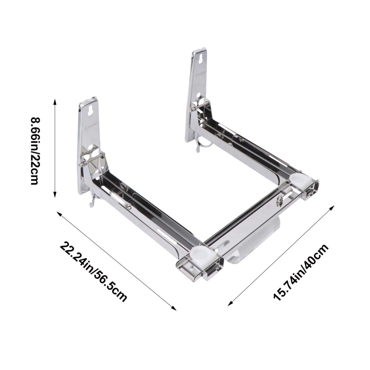 Cabilock 1-Piece Heavy Duty Microwave Oven Mount Shelf Bracket - Adjustable Kitchen Storage Rack, Retractable Space Saver for Small Kitchens - Perfect for Apartments, Dorms & RVs