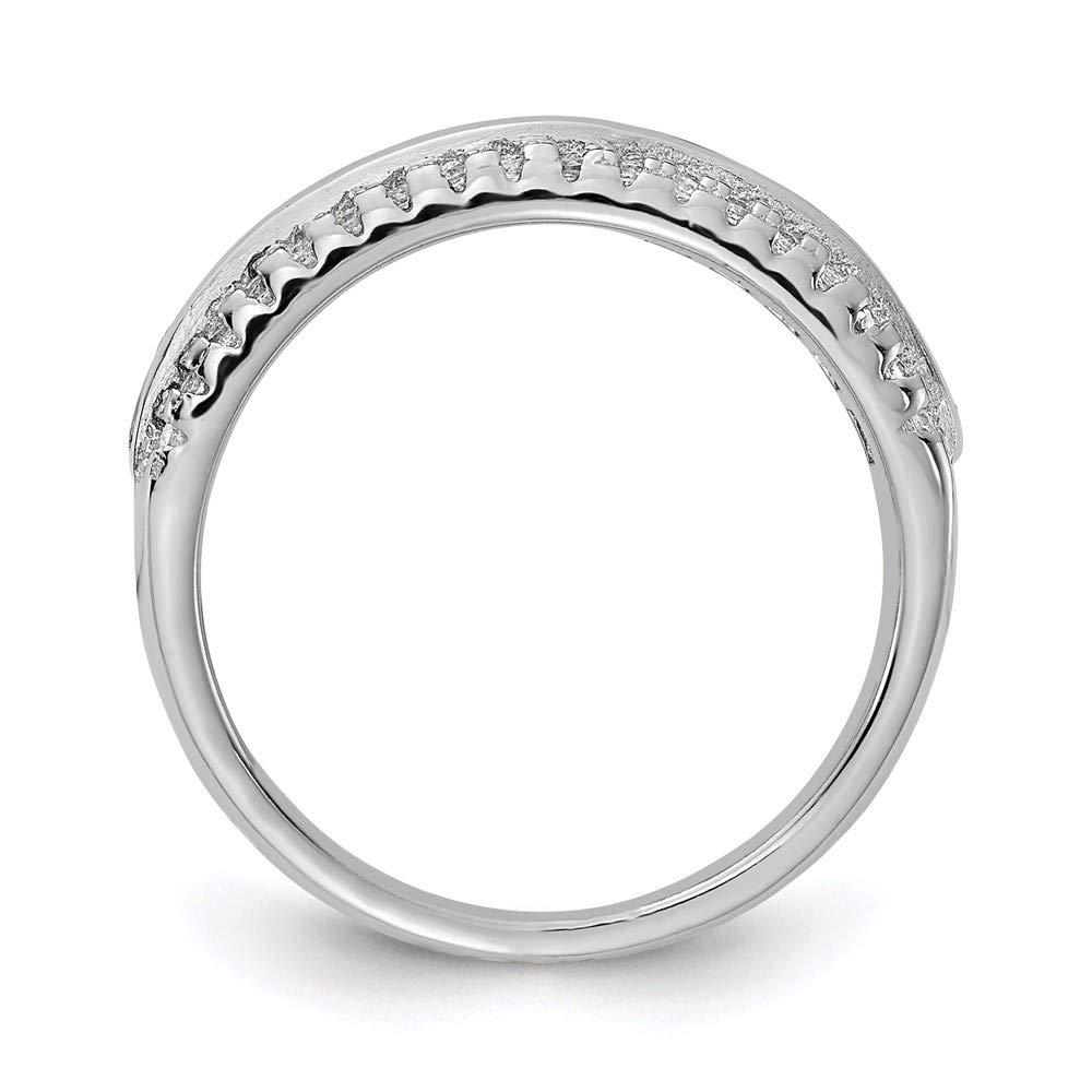 925 Sterling Silver Channel-Set Colorful & Clear Cubic Zirconia Ring for Women - Elegant Fine Jewelry Gift for Her - Perfect for Anniversaries, Birthdays & Special Occasions