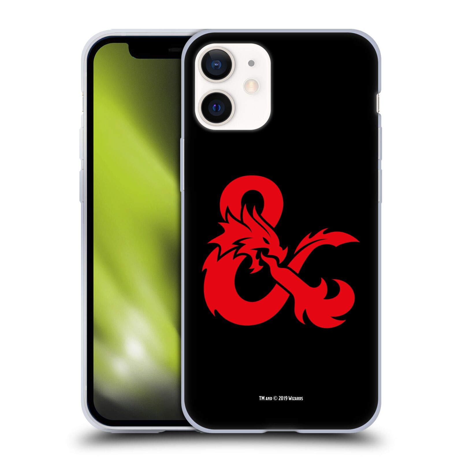 Officially Licensed Dungeons & Dragons Red Ampersand Soft Gel Case for Apple iPhone 12 Mini - Durable Protection & Stylish Design for Gamers & Fantasy Fans | Perfect for Gaming Conventions, Cosplay & Everyday Use