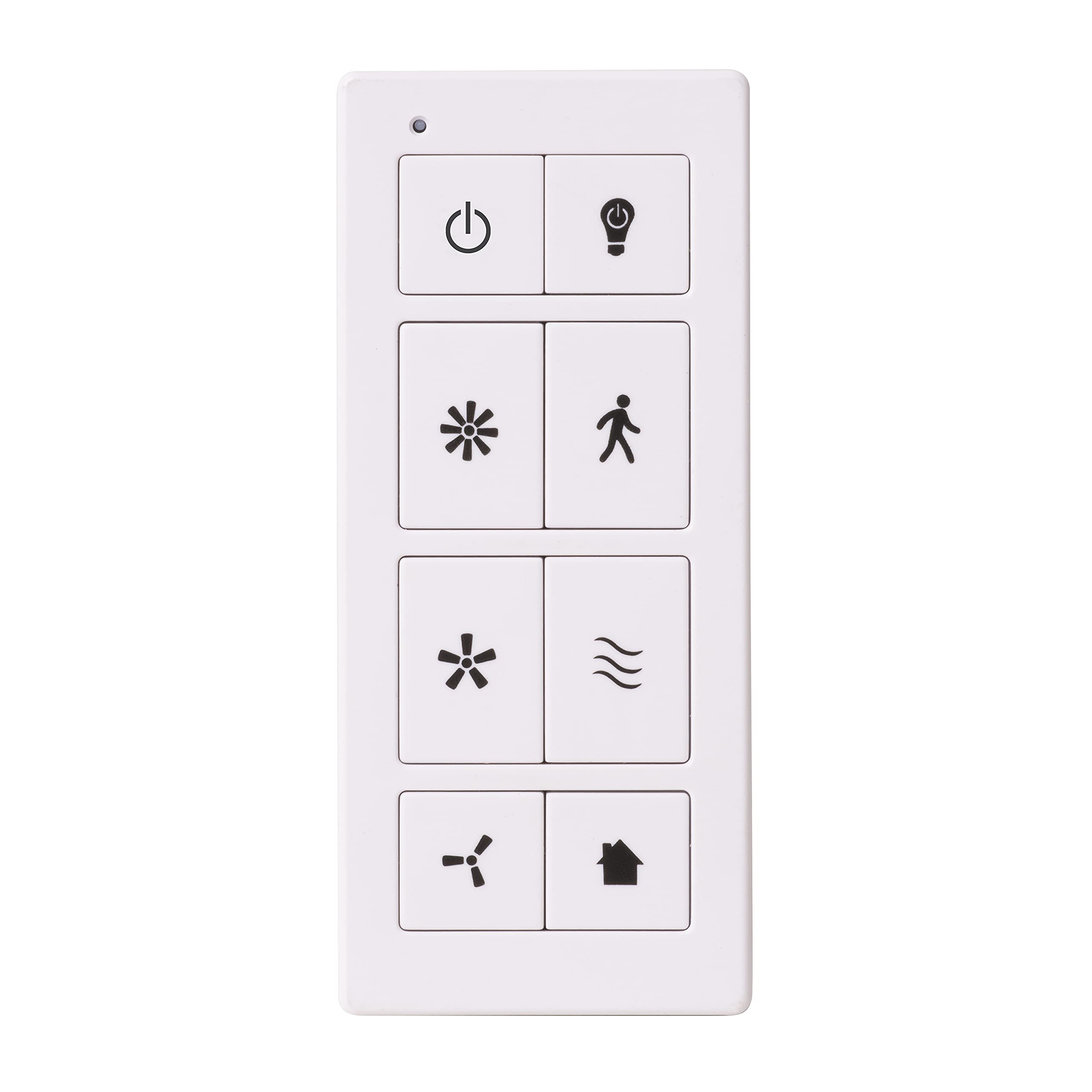 Prominence Home Universal Ceiling Fan Remote Control Kit with Receiver, Wall Dock & Batteries - Compatible with Downrod Ceiling Fans (Model 51433-01, White) - Perfect for Bedroom, Living Room & Home Office