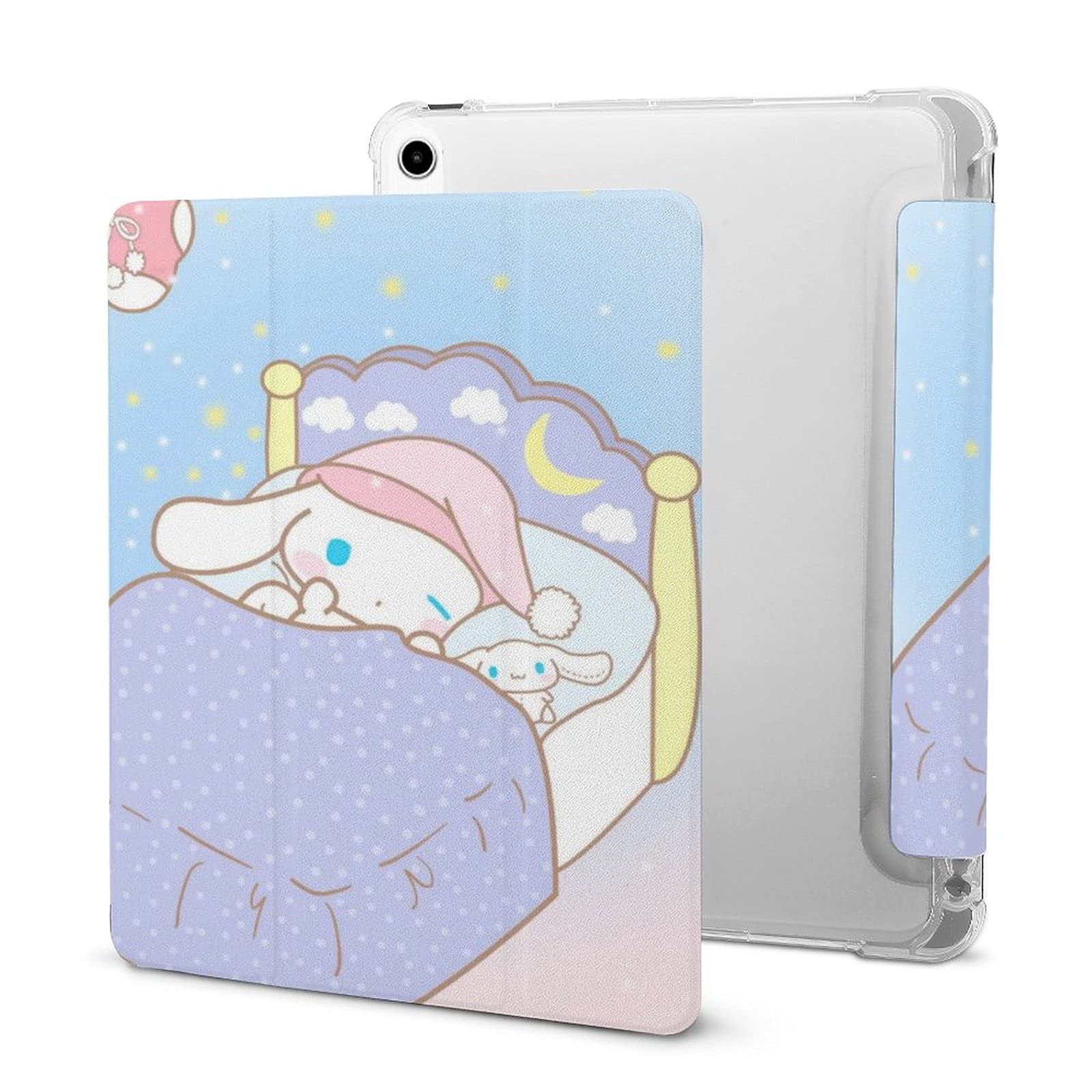 Cinnamoroll iPad Case Compatible with iPad Air 4 (10.9 inch 2020) - Shockproof Silicone Protective Cover with Apple Pencil Holder | Cute Sanrio Character Design for School, Work & Travel