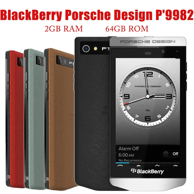 Unlocked BlackBerry Porsche Design P'9982 64GB Smartphone in Red - Premium Business Phone for Professionals & Executives | Stylish Luxury Mobile Device for Office, Meetings & Corporate Use