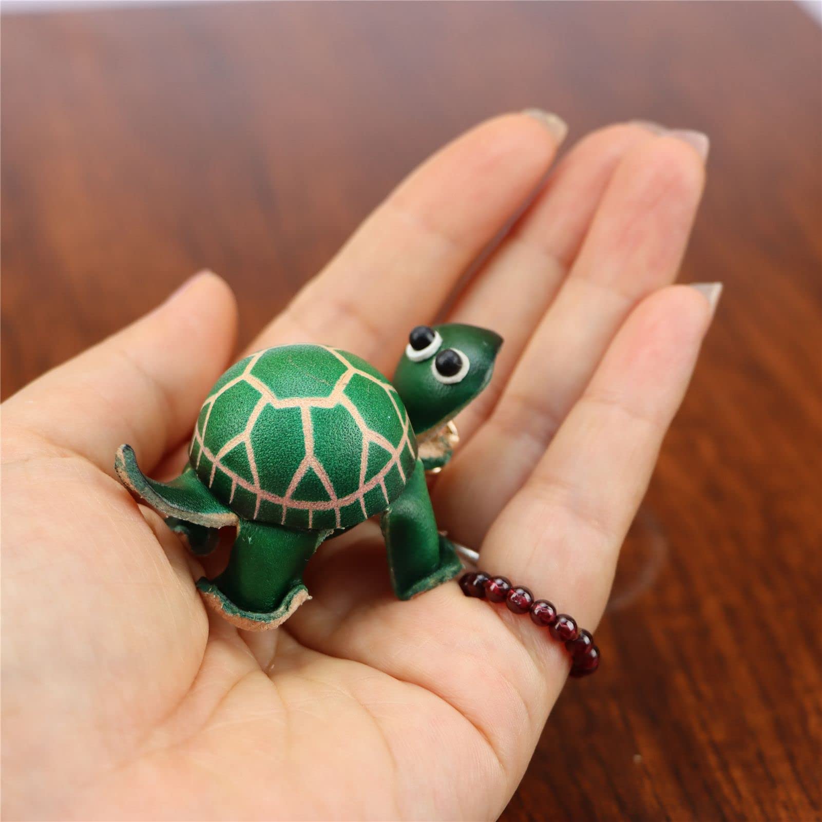 Handmade Cowhide Tortoise Keychain - Cute Small Gift for Men & Women - Backpack Pendant for Keys, Wallets & Bags | Perfect for Everyday Use, Travel Accessories & Unique Gifts