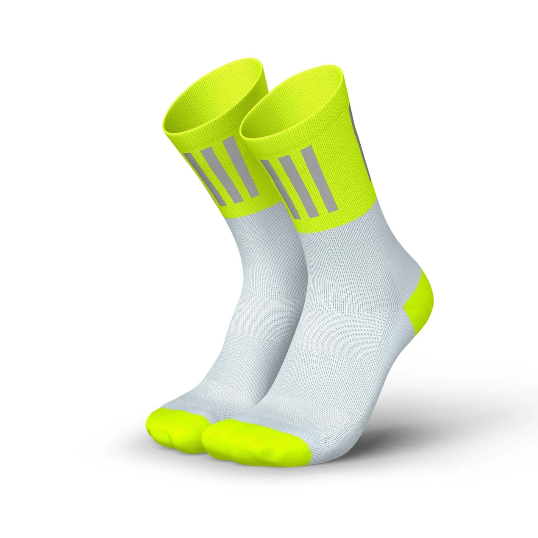 Incylence High Viz V3 Running Socks - Bright Reflective Performance Socks for Marathon, Jogging & Night Running - Enhanced Visibility & Comfort for Athletes
