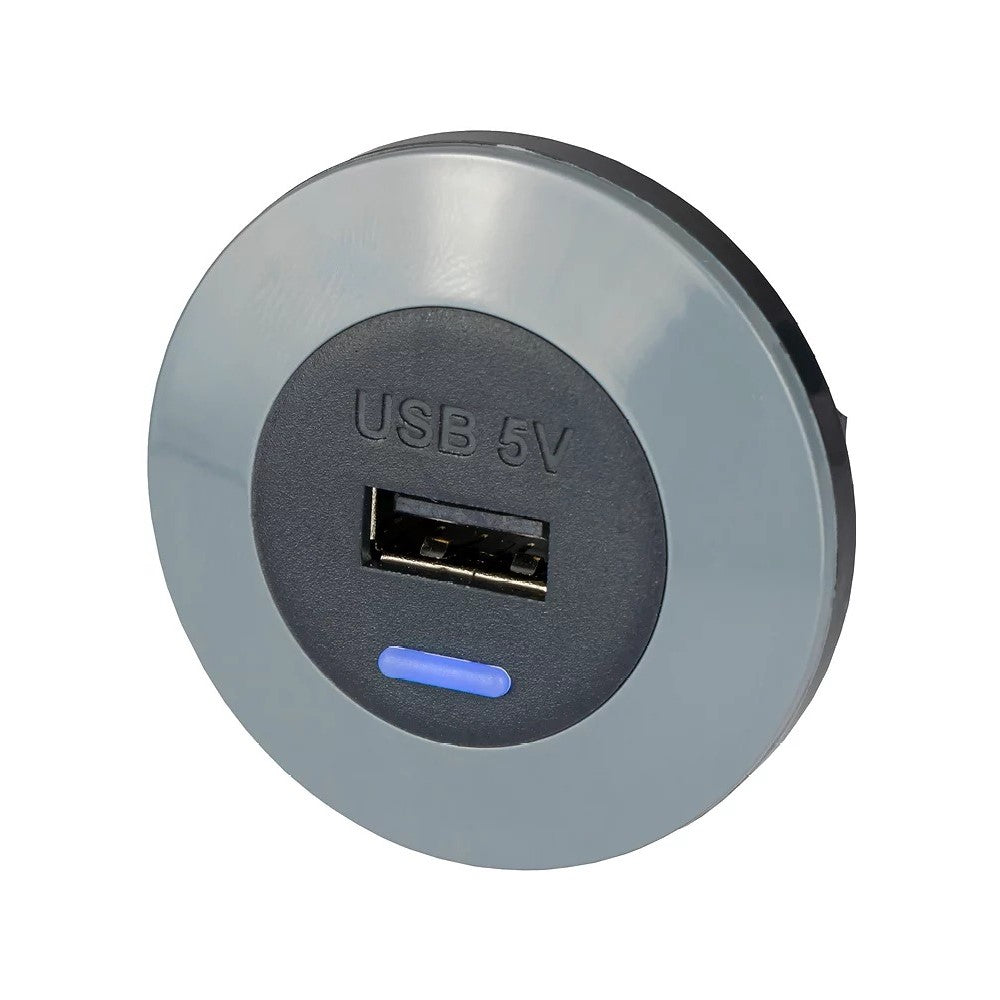 Alfatronix PVPWP AFF Slimline IP65 Single USB A Charger - Waterproof Front Fit USB Port for Marine, RV & Outdoor Use