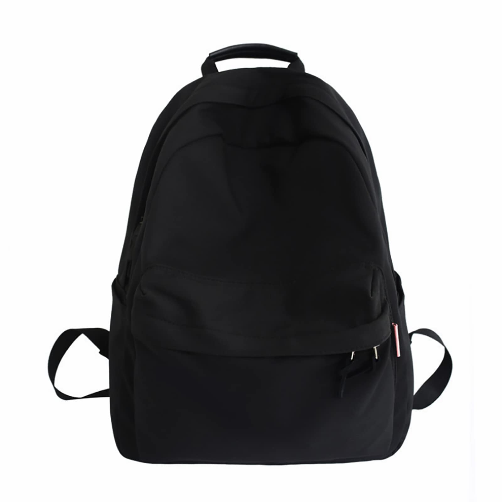 LORDWEY Korean Style Backpack for High School Students - Trendy Large Capacity Unisex School & Travel Backpack - Perfect for Daily Use, College, Commuting & Casual Outings - Black