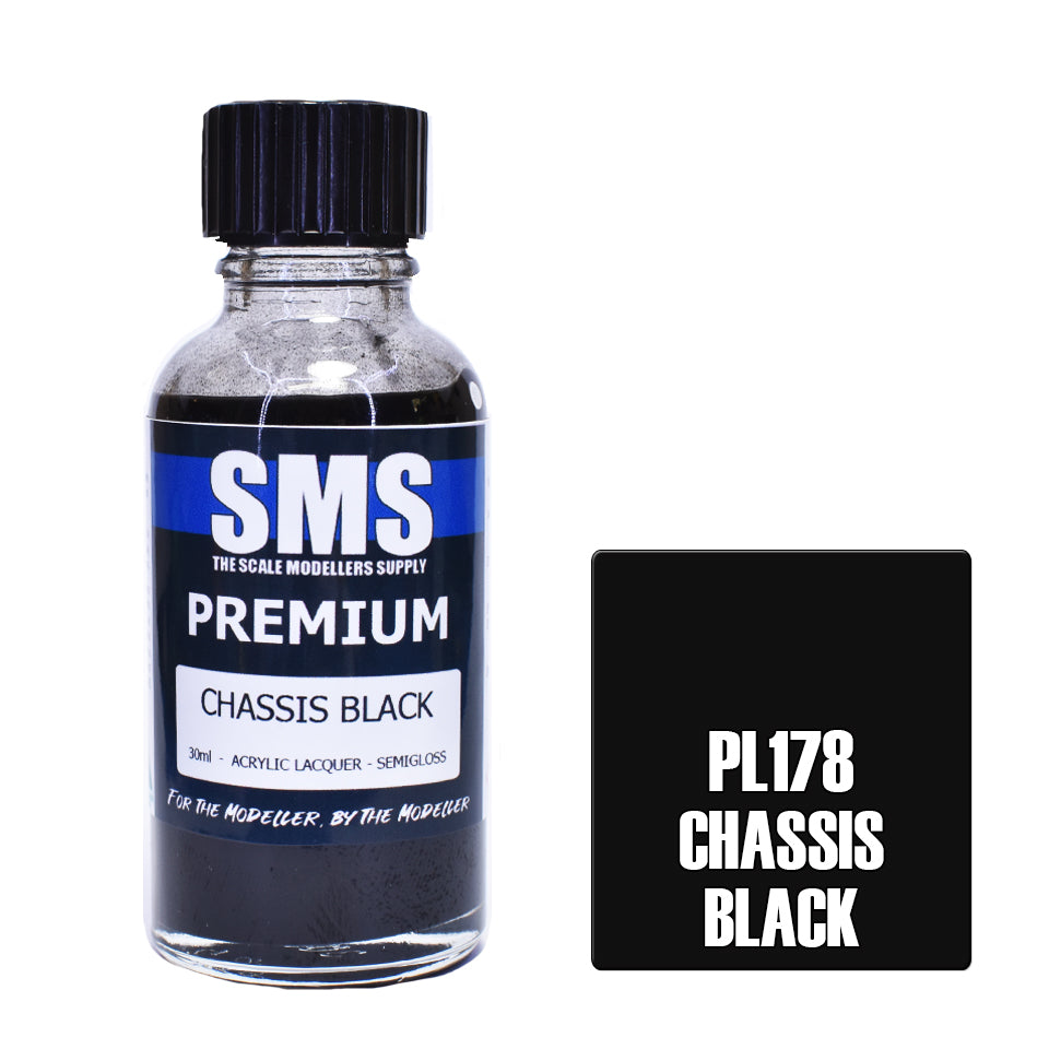 Premium 30ML Airbrush Paint - Chassis Black Acrylic Lacquer for Model Cars, DIY Crafts & Automotive Touch-Ups | Fast-Drying, High-Gloss Finish