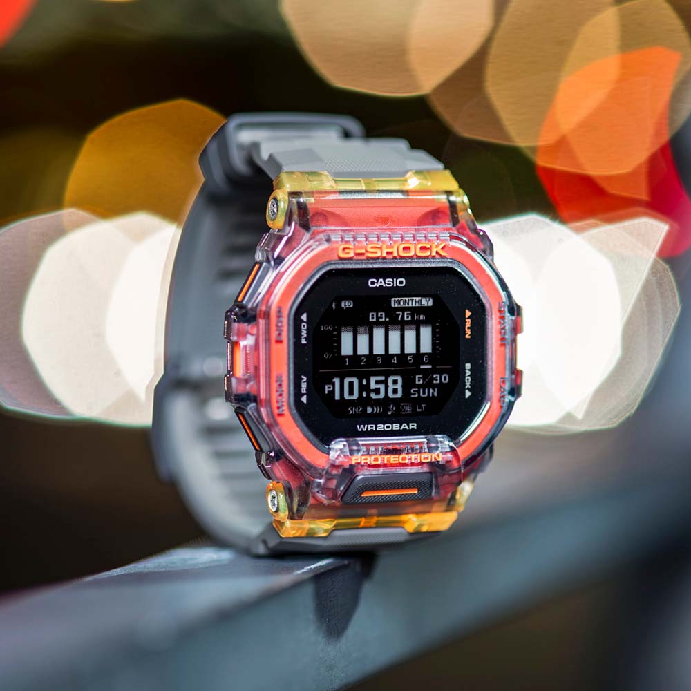 Casio G-Shock GBD200SM-1A5 G-Squad Smartwatch with Heart Rate Monitor, Step Counter & Bluetooth - Black/Silver Digital Sport Watch for Running, Fitness & Outdoor Activities
