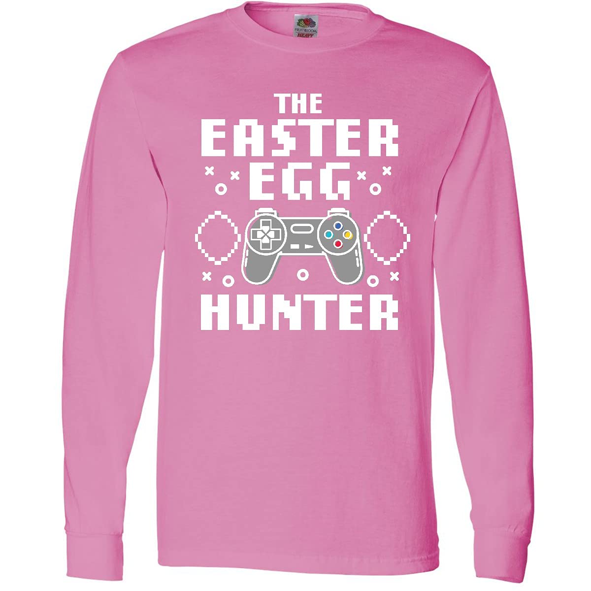 Inktastic Happy Easter The Easter Egg Hunter Gamer Long Sleeve T-Shirt - Fun Easter Egg Hunting Outfit for Gamers & Easter Celebrations