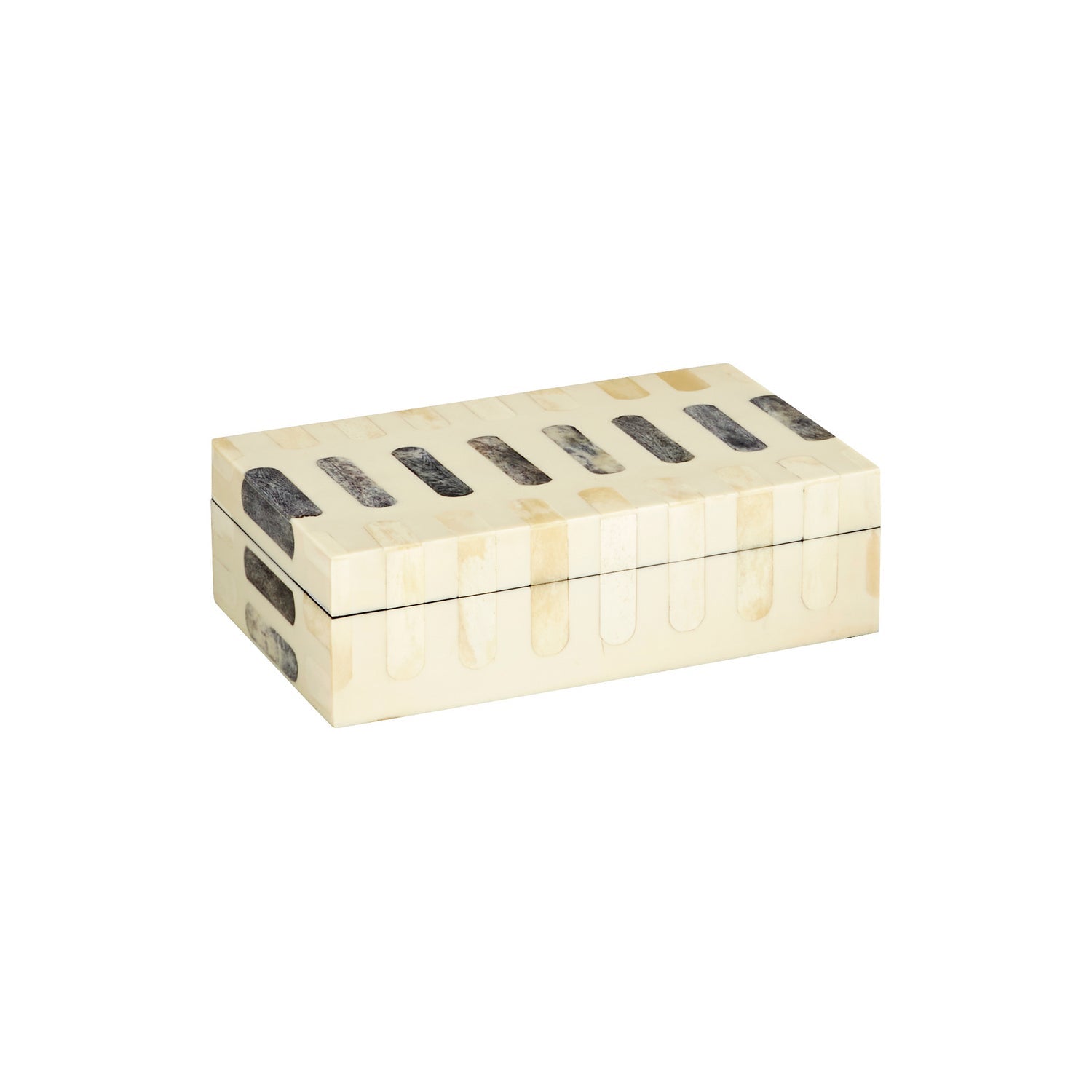 Cyan Design 11148 Small Grey & Ivory Manscala Container - Handcrafted Home Decor for Living Room, Bedroom & Office