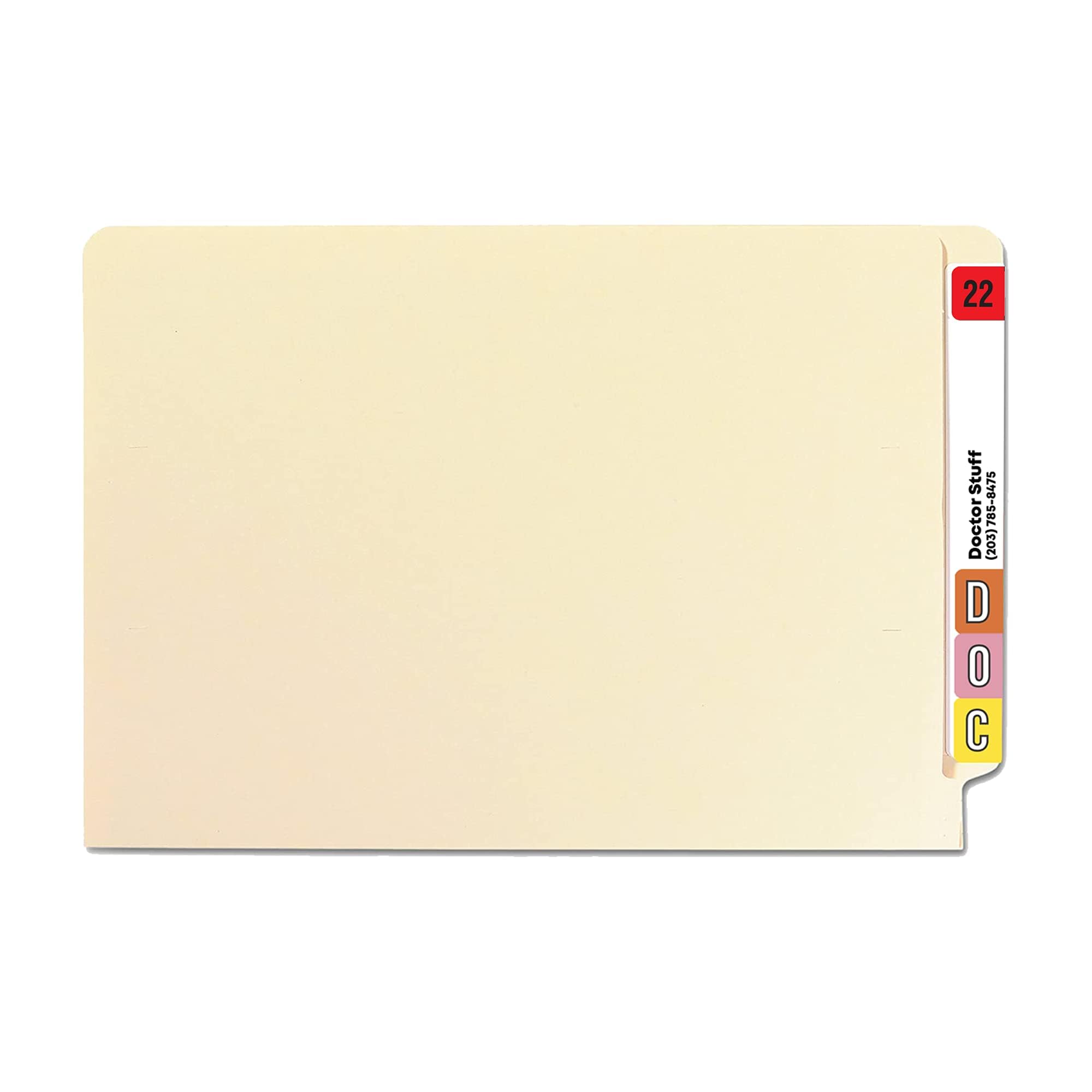 2022 Year Stickers - Red & Black End Tab File Folder Labels, Compatible with Smead ETYJ Series, 500 Labels per Roll (3/4