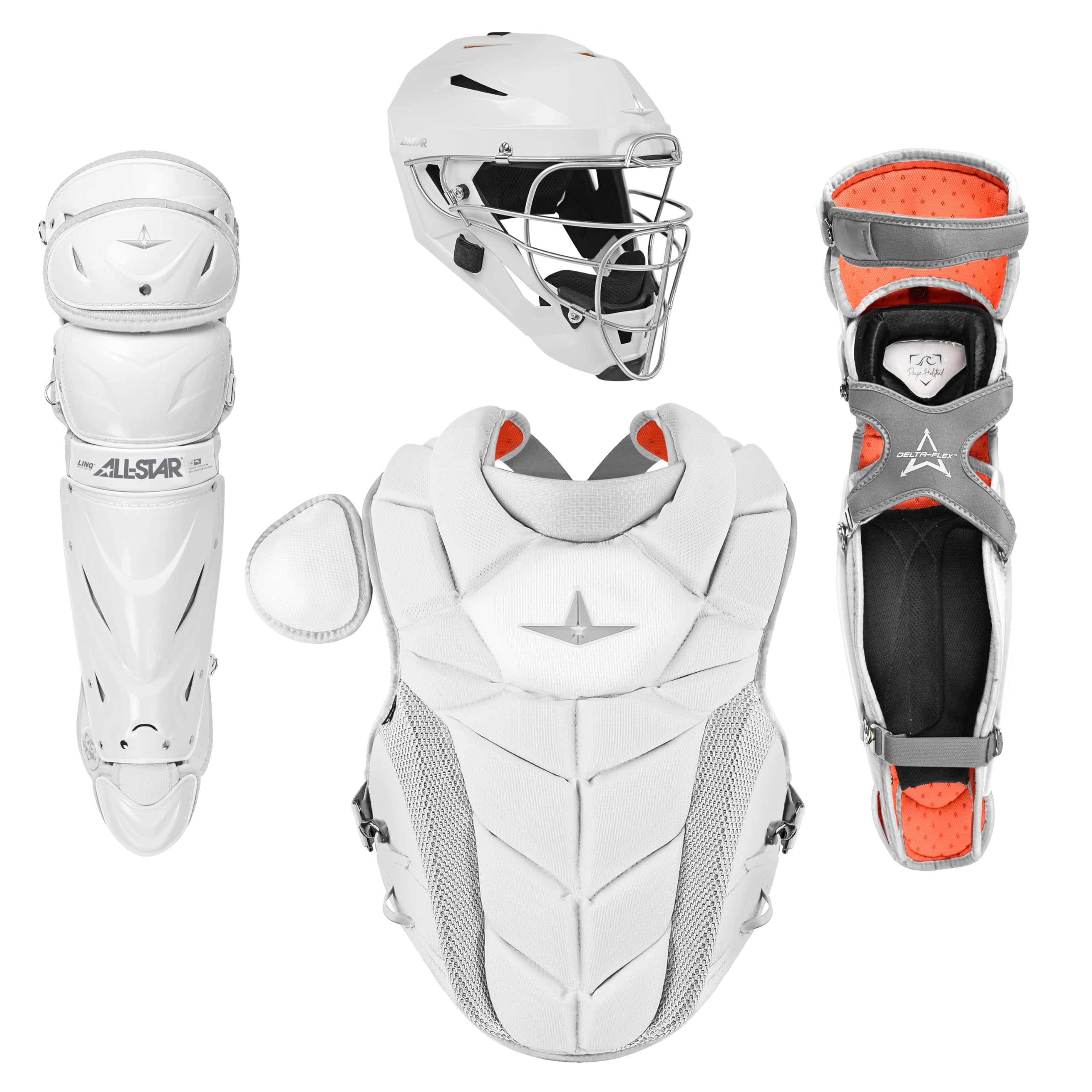 All-Star PHX Pro Paige Halstead Fastpitch Softball Catcher's Gear Set - Complete Protective Equipment for Competitive Softball Players - Perfect for Games, Practices & Tournaments