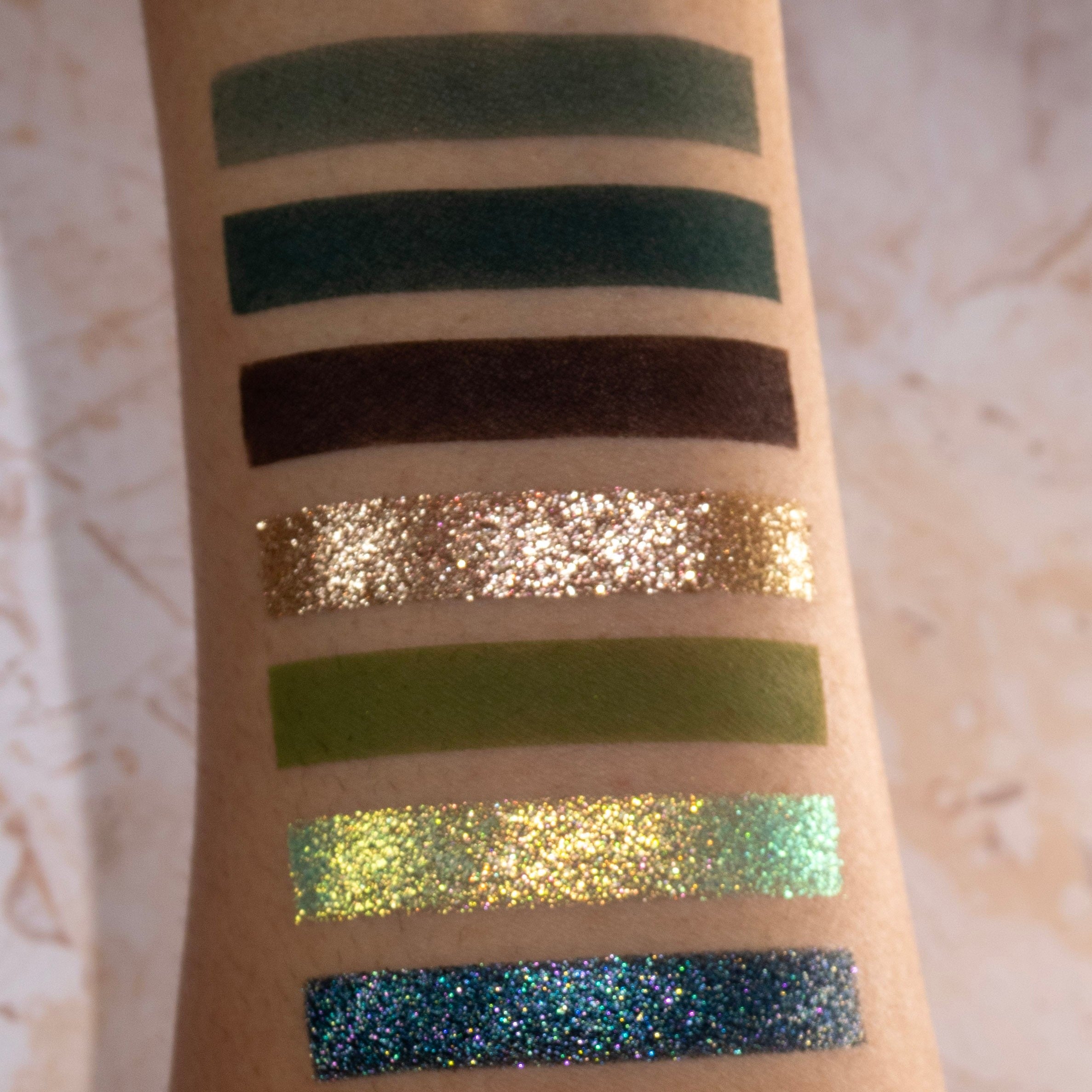 Green Goddess Eyeshadow Palette - Vegan, Cruelty-Free Makeup Palette with 12 Highly Pigmented Shades for Day & Night Looks | Perfect for Parties, Weddings & Everyday Glam