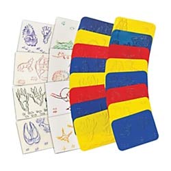 Roylco Animal Track Rubbing Plates - 16-Piece Set of 4