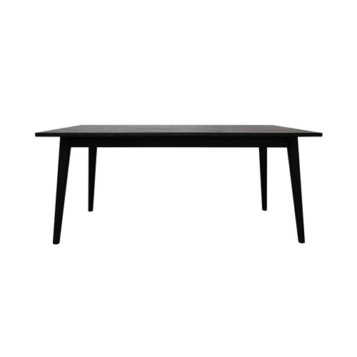 Vicchy 70.8 Inch Black Dining Table - Modern Kitchen & Dining Room Furniture for Family Gatherings & Dinner Parties