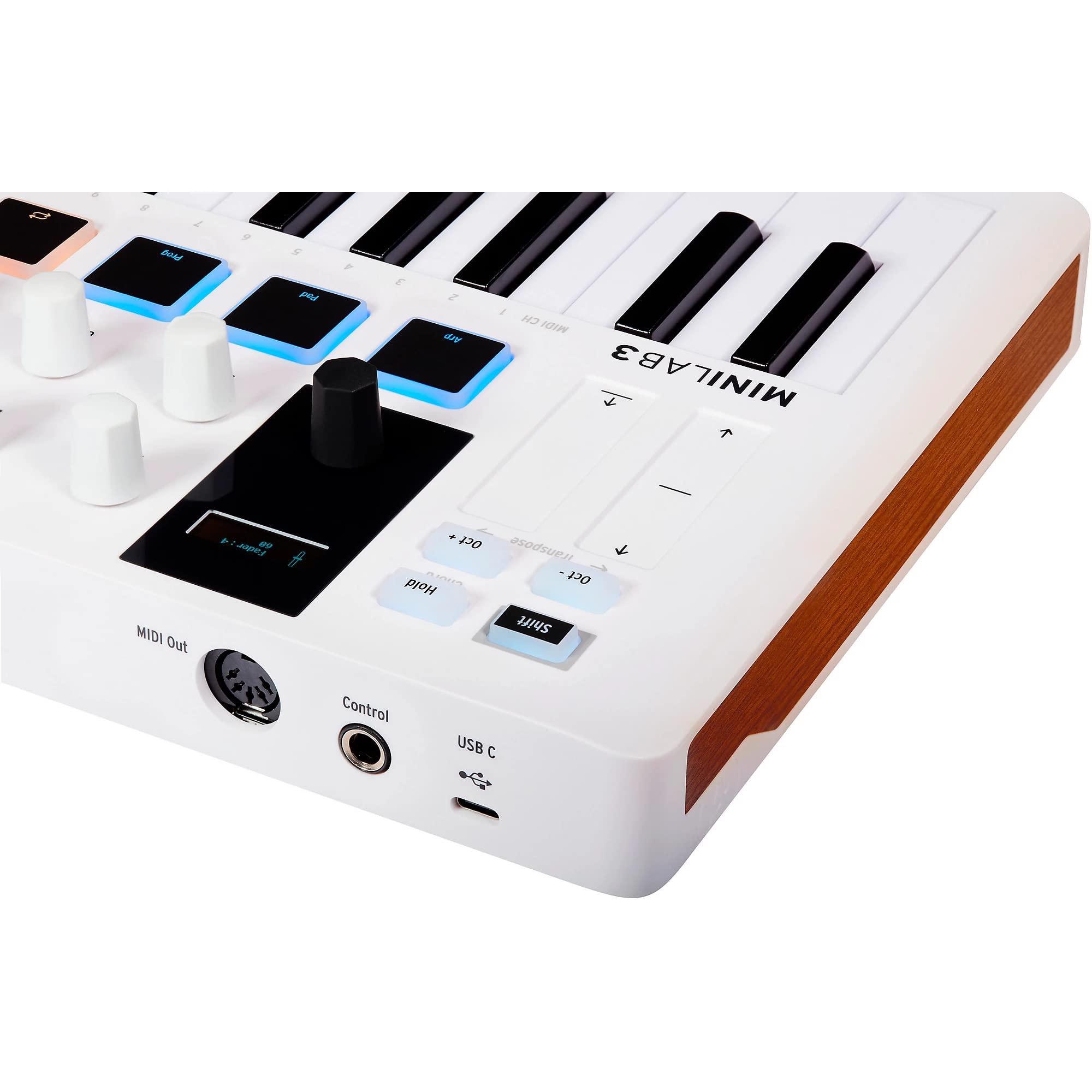 Arturia MiniLab 3 25-Key Portable MIDI Keyboard Controller with Software - White Compact USB MIDI Keyboard for Music Production, Recording Studio & Live Performance | Includes Pig Hog MIDI Cable & Polishing Cloth