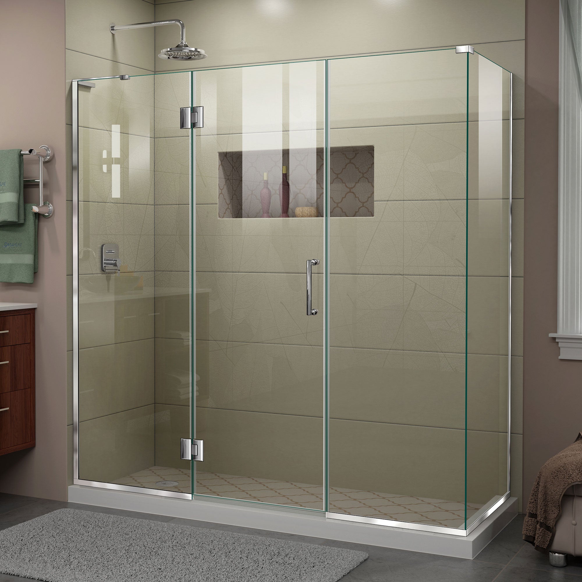 DreamLine Unidoor X Frameless Hinged Shower Enclosure 70