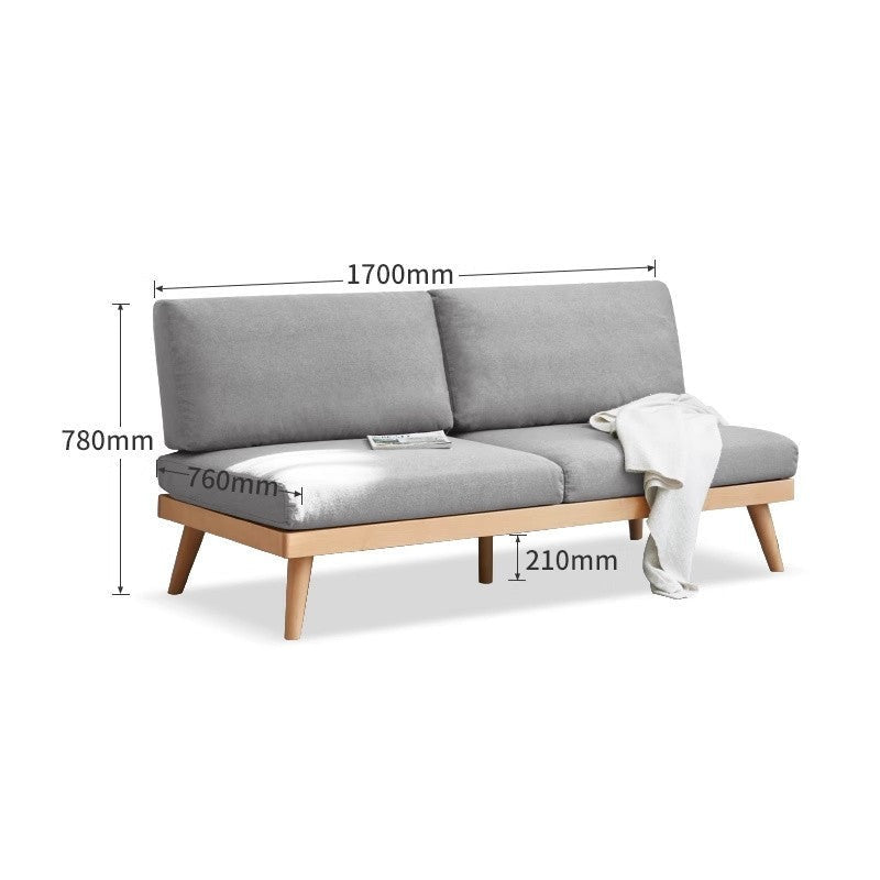 Premium Beech Solid Wood Upholstered Sofa - Comfortable & Durable Living Room Furniture for Relaxing & Entertaining