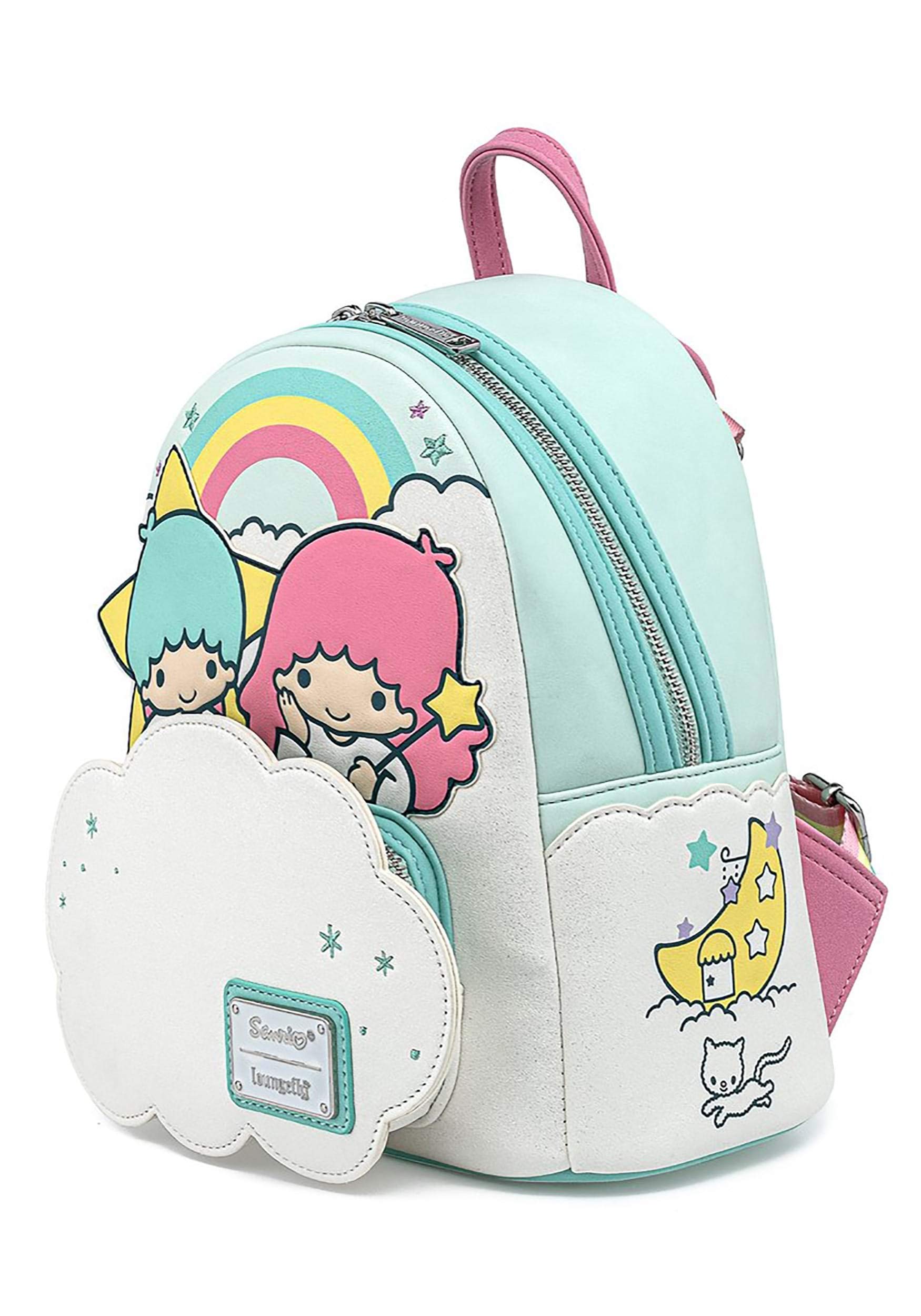 Loungefly Sanrio Little Twin Stars Two Stars on Cloud Women's Shoulder Bag - Cute Double Strap Purse for Anime Fans, Cosplay & Everyday Use