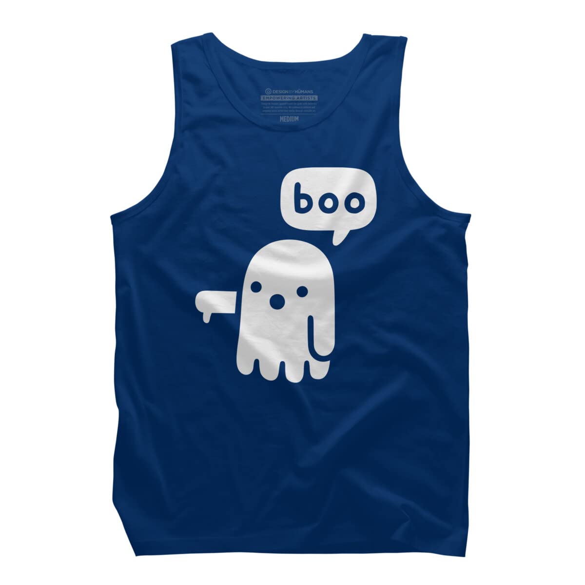 Design By Humans Men's Ghost of Disapproval by Obinsun Graphic Tank Top - Cool Casual Streetwear for Summer Outings & Music Festivals