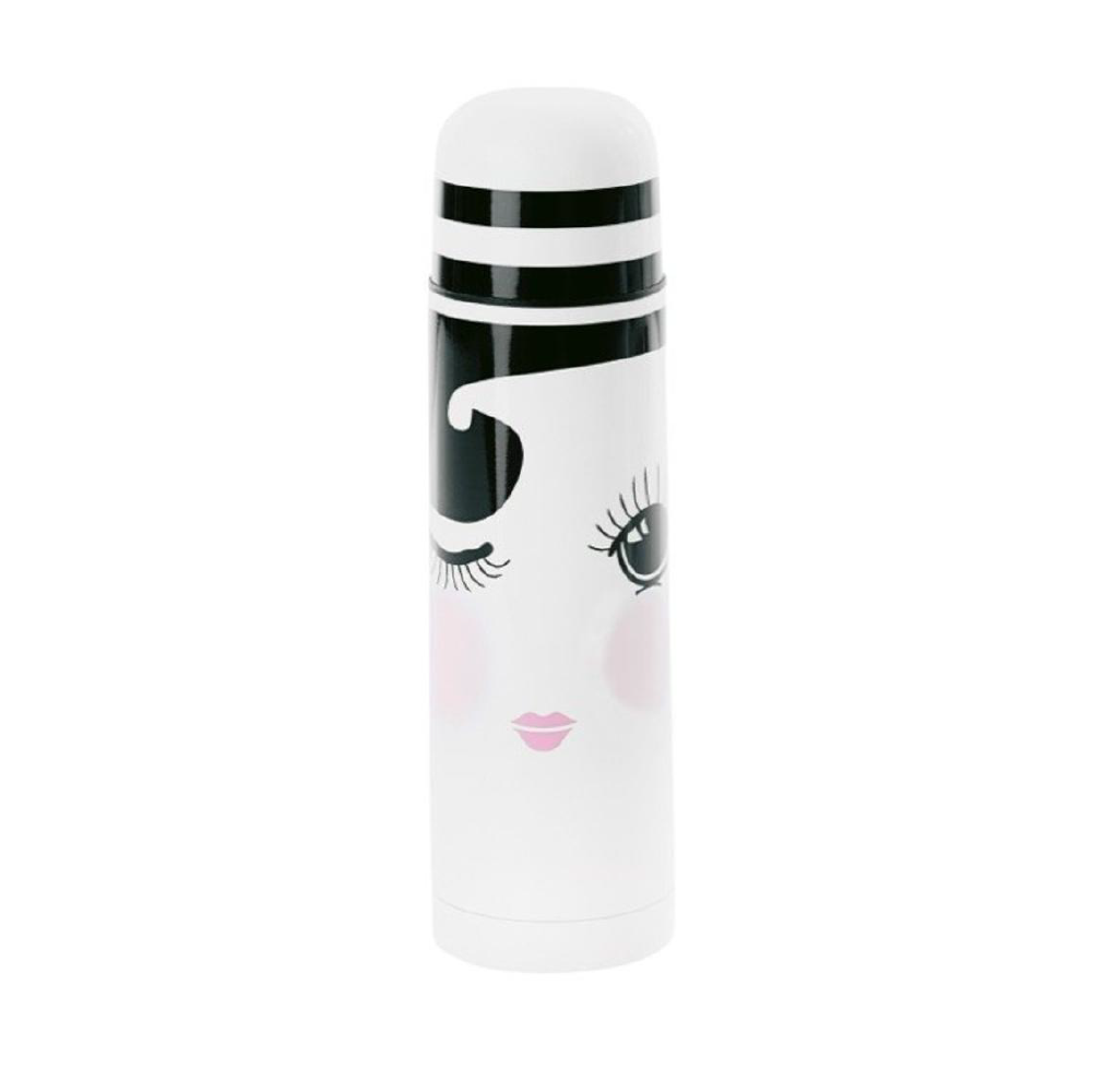Ms Etoile Insulated Thermos Bottle with Open & Closed Eyes Design - Perfect for Office, Gym, Travel & Outdoor Activities