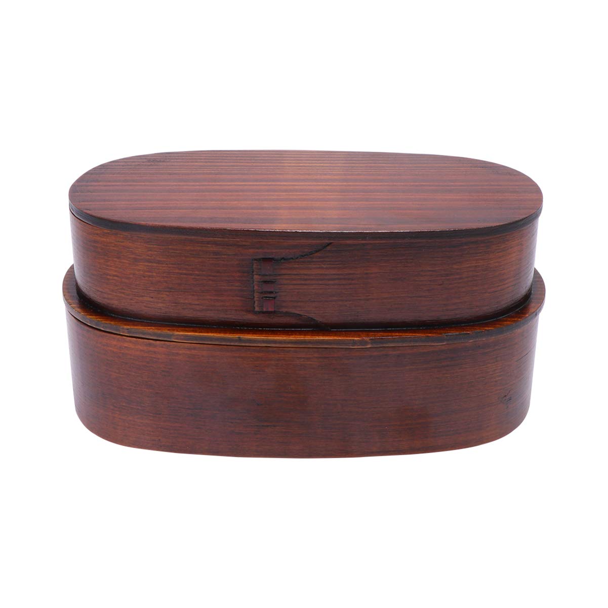 DOITOOL Kids Bento Box - Wooden Double Layer Sushi Container for School & Office - Camping & Picnic Use