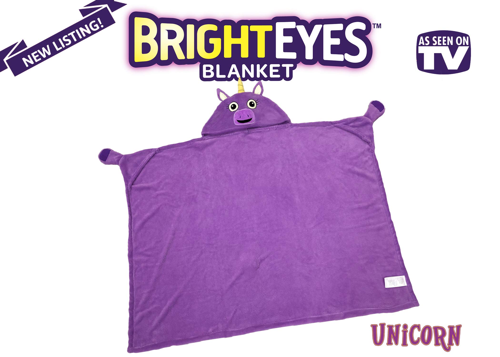 Super Soft Hooded Blanket for Kids - Cozy Unicorn Robe & Stuffed Animal Throw - Machine Washable Purple Fuzzy Blanket | Perfect for Sleepovers, Bedtime Snuggles & Winter Warmth
