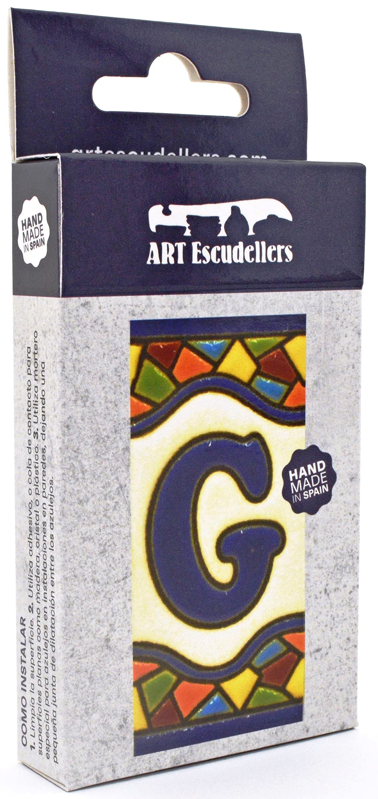 3 Inch Handpainted House Letter Tiles - Custom Address Signs, House Numbers & Names - MOSAICO MINI Design 2.87