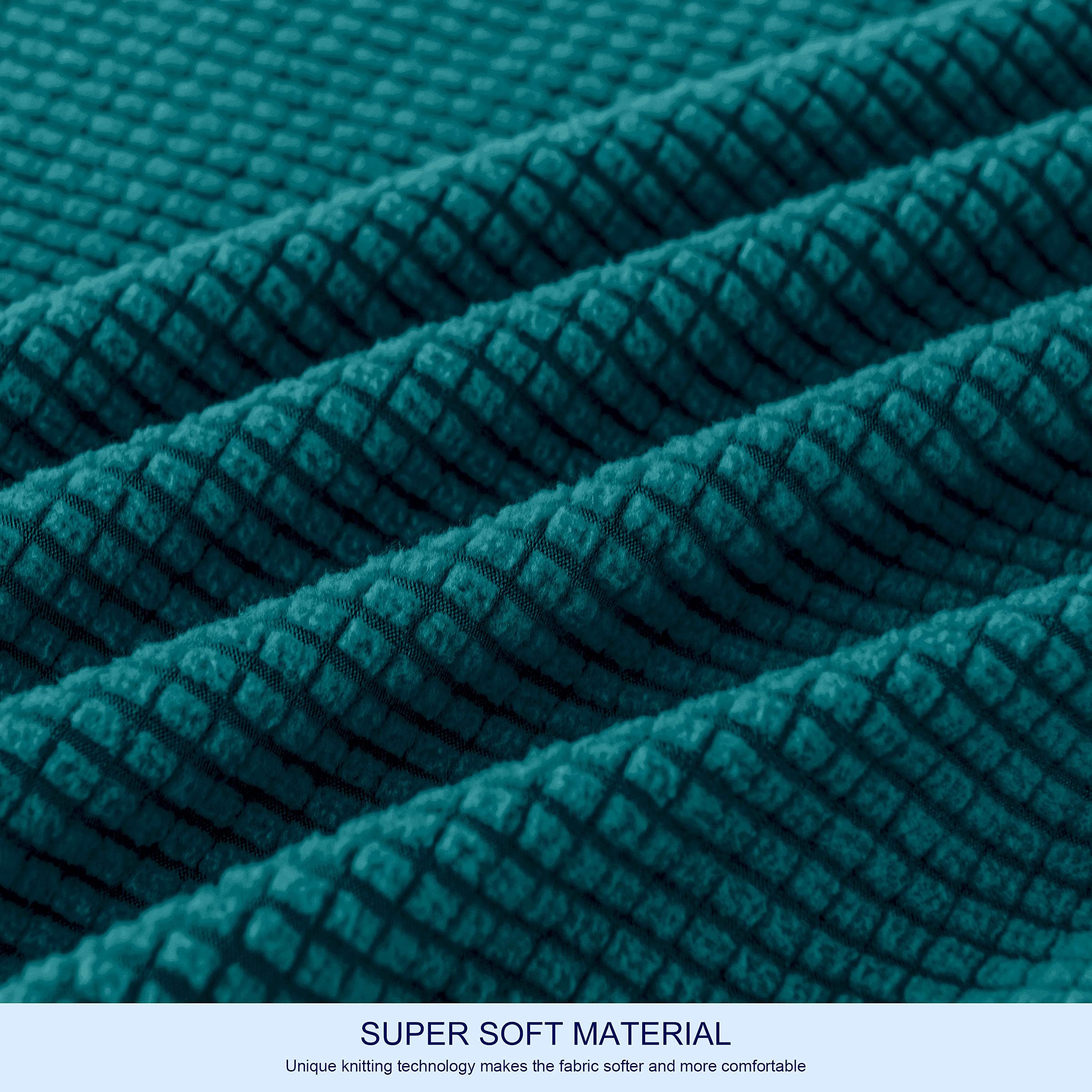 SUBRTEX 5-Piece Loveseat Cover & 7-Piece Sofa Cover Set - Stretchable Couch Slipcovers with Separate Backrest & Cushion Covers - Turquoise Living Room Furniture Protector (Medium & Large Size) - Perfect for Home Decor, Pet Protection & Furniture Refresh