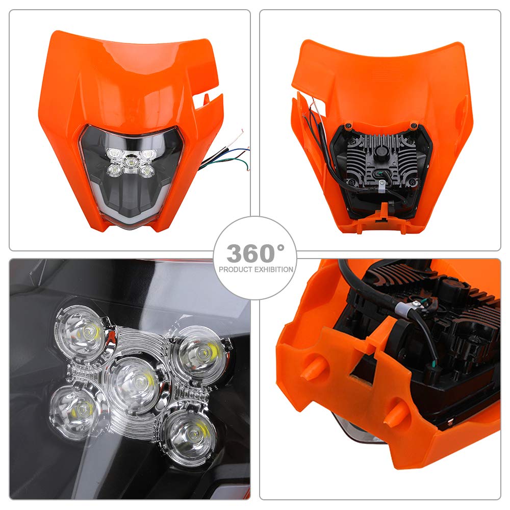Universal LED Motorcycle Headlight - Waterproof for Dirt Bikes & Street Riding