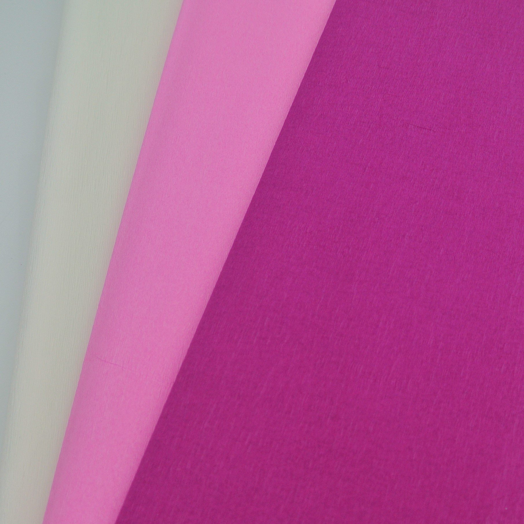 Pink White Fuchsia Crepe Paper for DIY Art Projects, Tissue Paper Flowers, Party Decorations & Crafting - Perfect for Wedding, Birthday, and Home Decoration