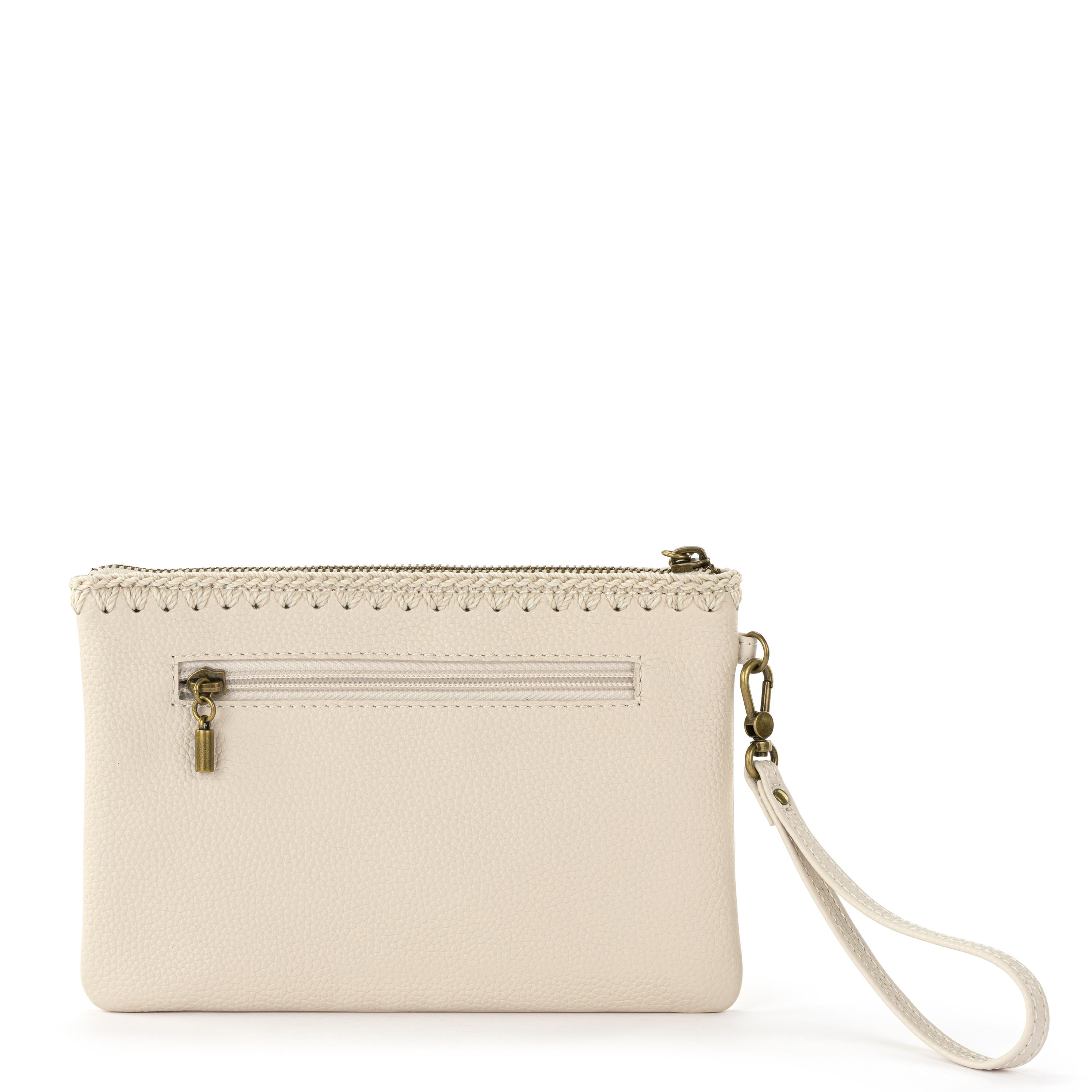 Premium Genuine Leather Vita Wristlet with Stone Accent - Stylish Women's Wallet for Everyday Use, Travel & Special Occasions