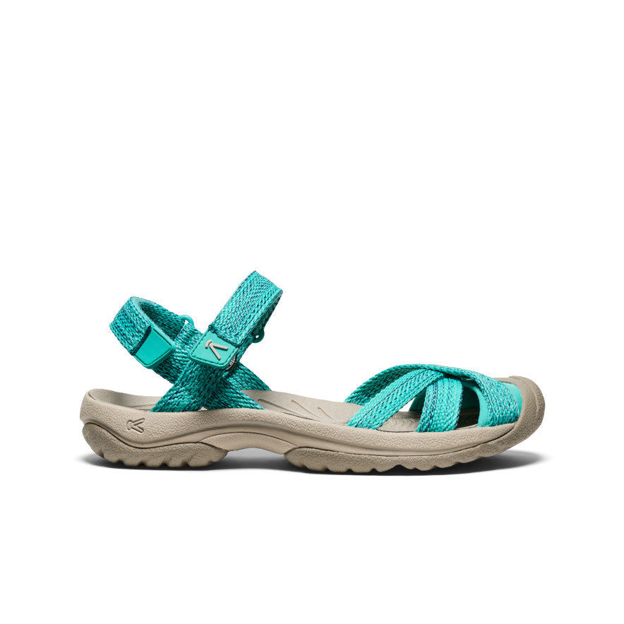 Women's Comfortable Bali Strap Sandals - Bright Aqua Color | Beach, Vacation & Summer Walking Shoes
