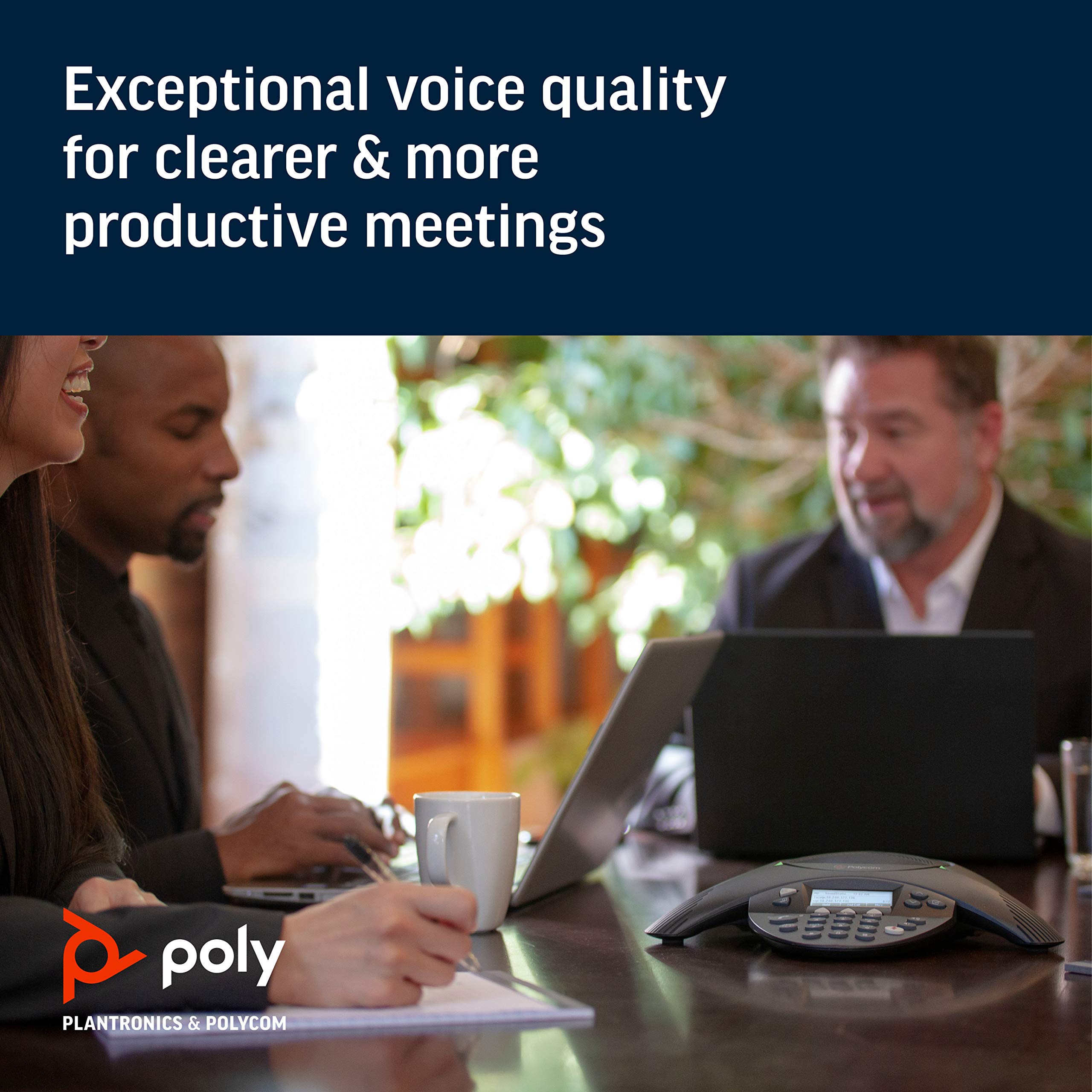Polycom SoundStation 2 Analog Conference Phone (2200-16000-001) - Crystal Clear Audio for Office Meetings & Business Calls - Perfect for Conference Rooms, Home Offices & Remote Work