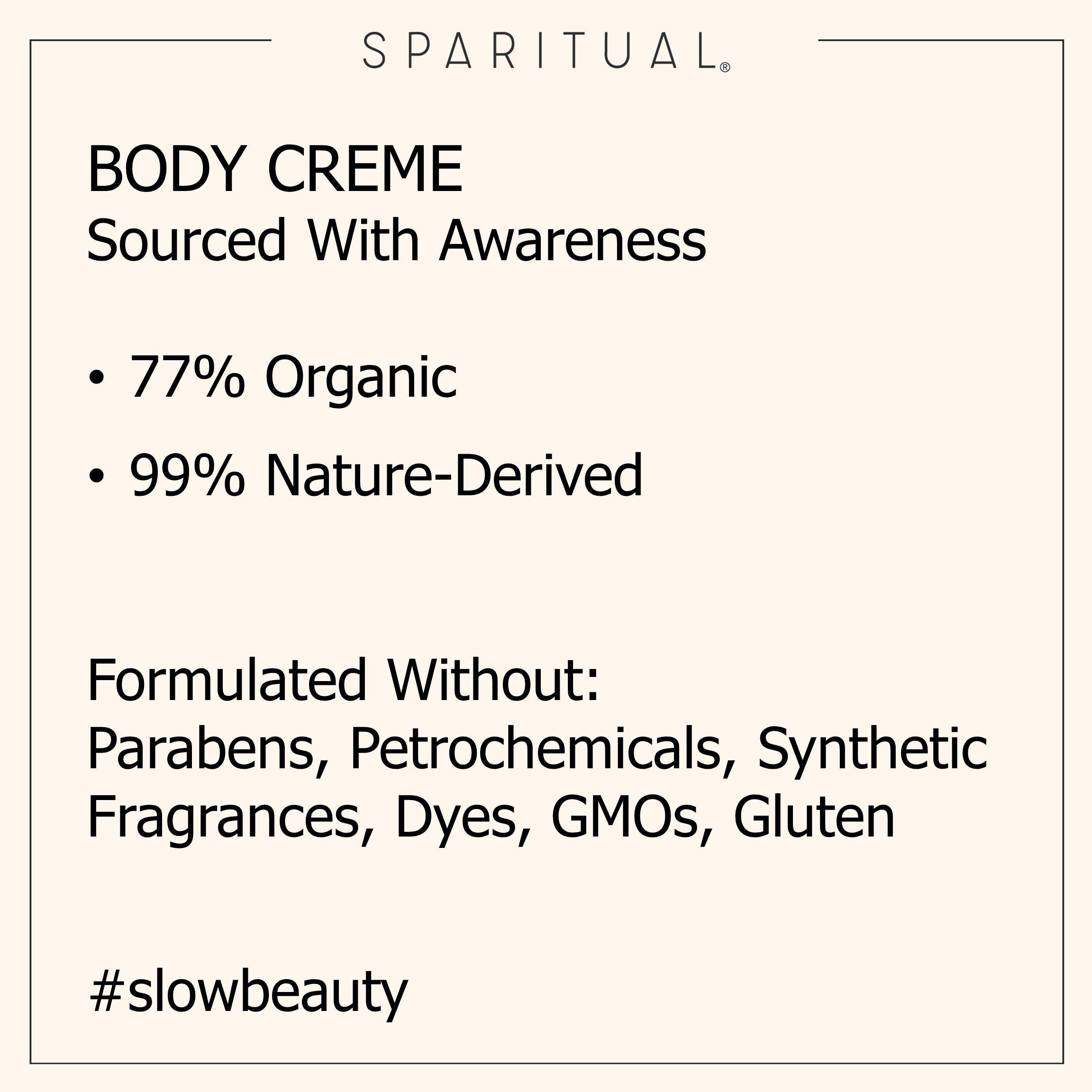 SpaRitual Vegan Body Cream - Organic, Cruelty-Free Moisturizer for Dry Skin - Perfect for Daily Hydration & Relaxation at Home Spa