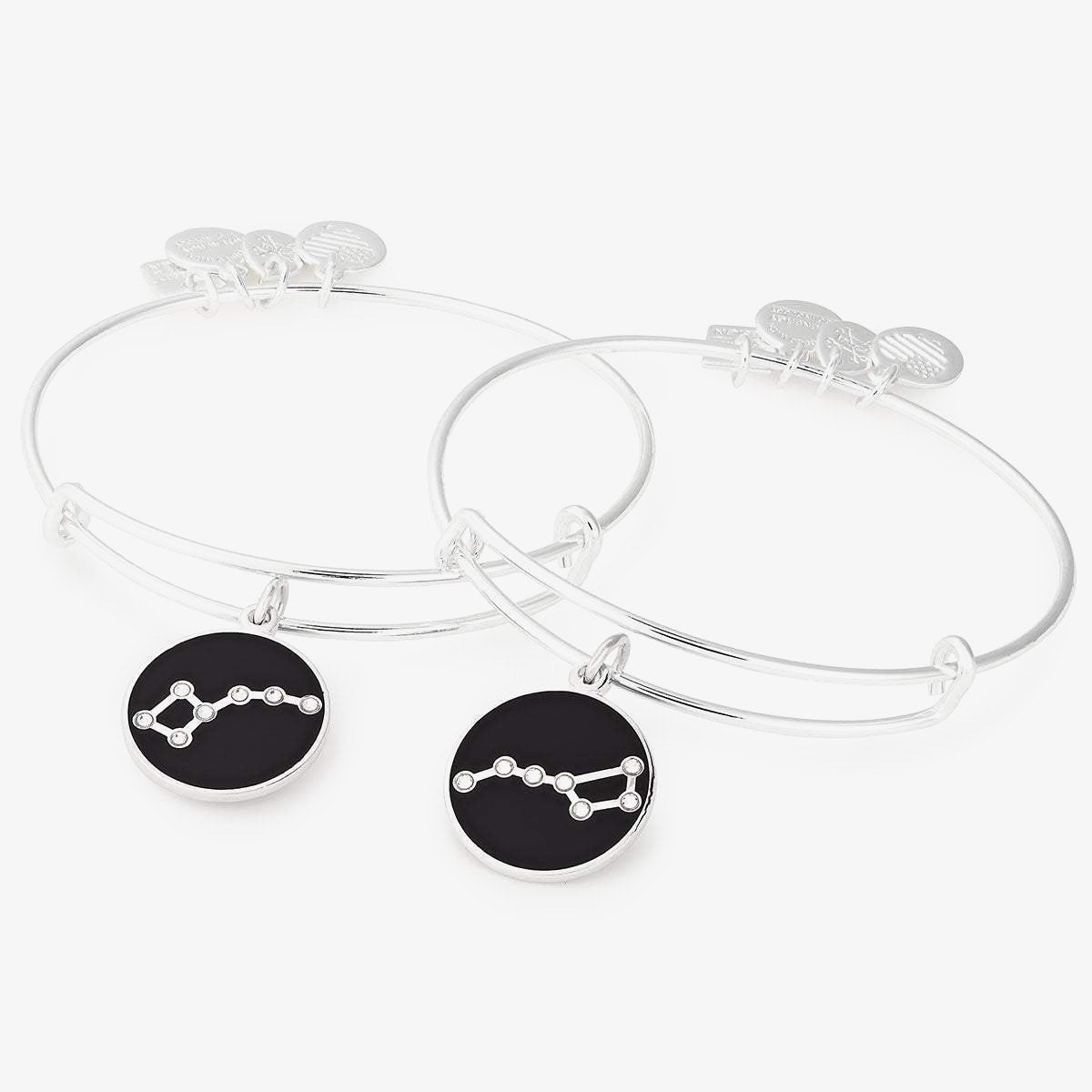 Big & Little Dipper Charm Bangles Set of 2 - Adjustable Zodiac Bracelets for Women - Perfect for Stargazing, Gift Giving & Everyday Wear