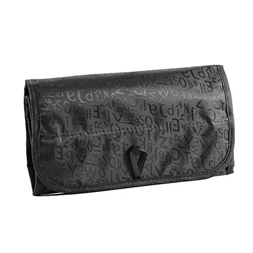 Futaba Foldable Cosmetic Travel Organizer - Black | Portable Makeup Bag for Women | Perfect for Travel, Gym & Daily Use