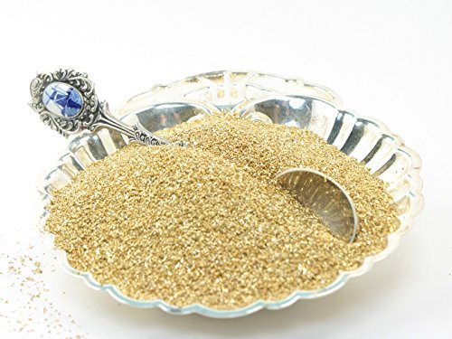 Premium German Glass Glitter - 4 Ounce Bag (90 Grit) - Sparkly Gold Craft Glitter for DIY, Scrapbooking, Nail Art & Home Decor - Imported High-Quality Fine Glitter