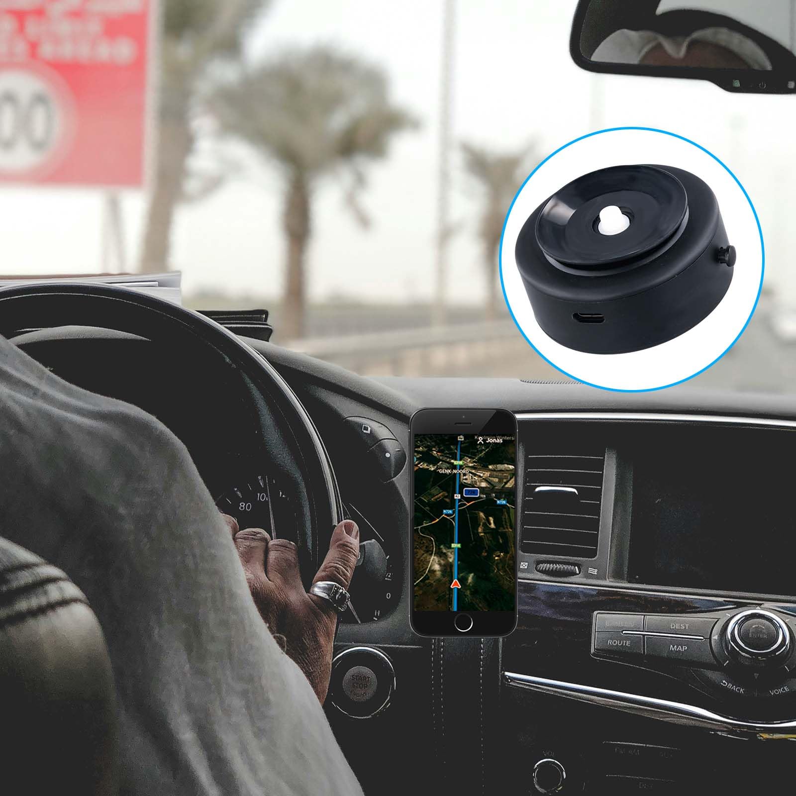 Strong Magnetic Car Phone Holder - 360° Rotatable Dashboard & Windshield Mount with Adjustable Suction Cup for iPhone, Samsung, Google Pixel - Perfect for Driving, Gym, Workouts (Black)
