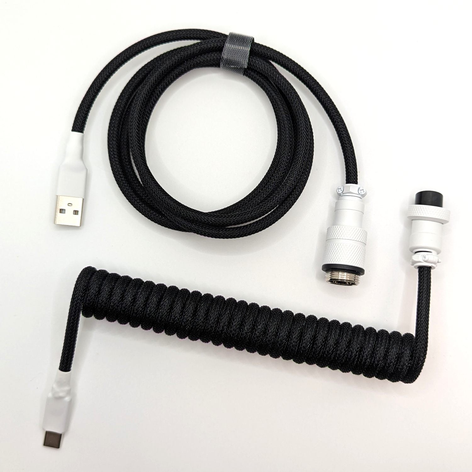 Premium Coiled Keyboard Cable for Mechanical Keyboards | Panda Design | USB A to C | Durable & Flexible | Perfect for Gaming, Typing & Office Setup