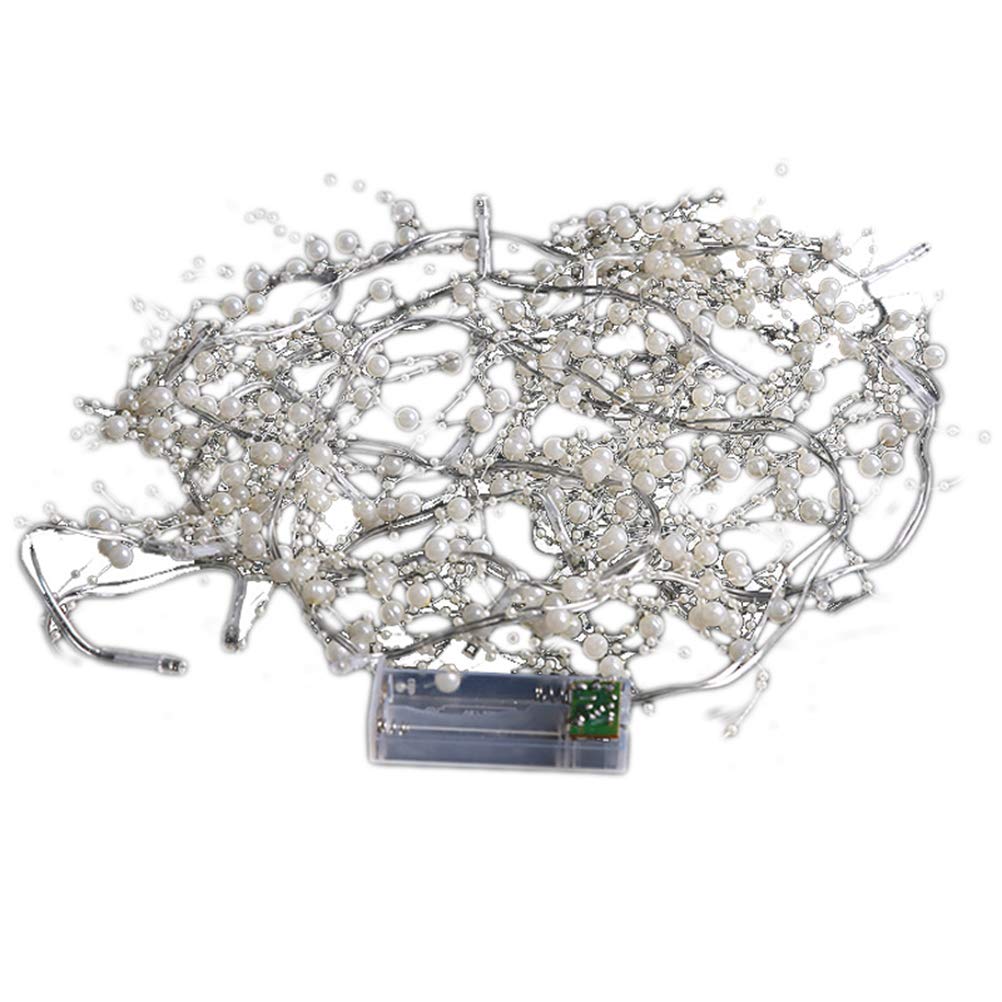 LED Fairy String Lights - Warm White Pearl Battery Operated Christmas Lights for Indoor/Outdoor Decor - Perfect for Christmas, Halloween, Weddings, Bedroom, Garden & Party Decorations
