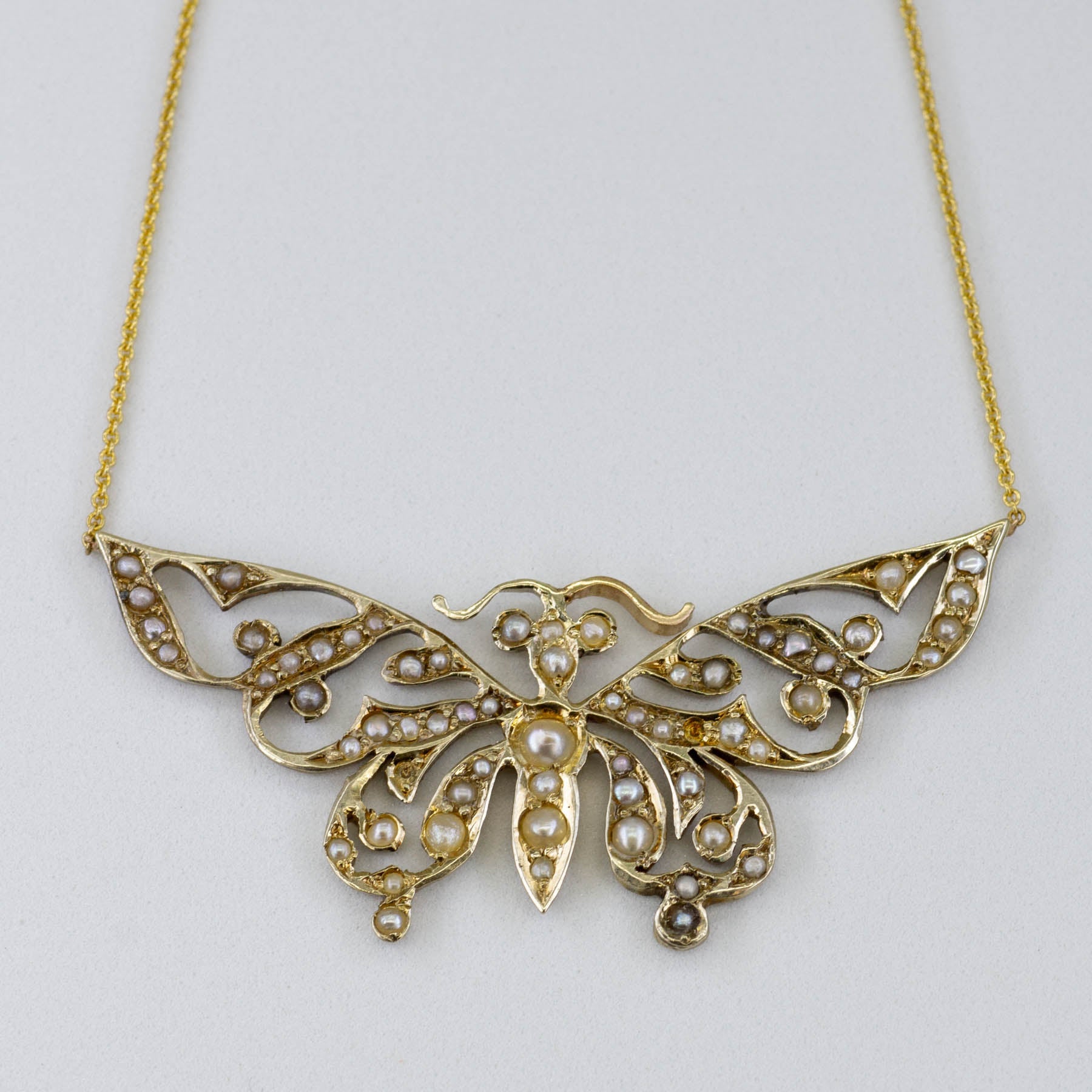 100 Ways Pearl Butterfly Necklace - 19.5 Inch Adjustable Length Elegant Jewelry for Women, Perfect for Weddings, Parties & Everyday Wear