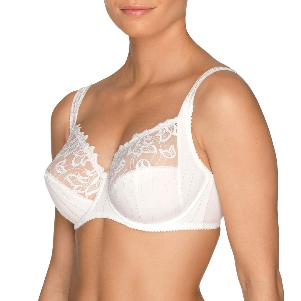 PrimaDonna Deauville Side Support Bra 42C White - Full Coverage Comfort Bra for Women, Plus Size Support Underwire Bra for Everyday Wear & Special Occasions