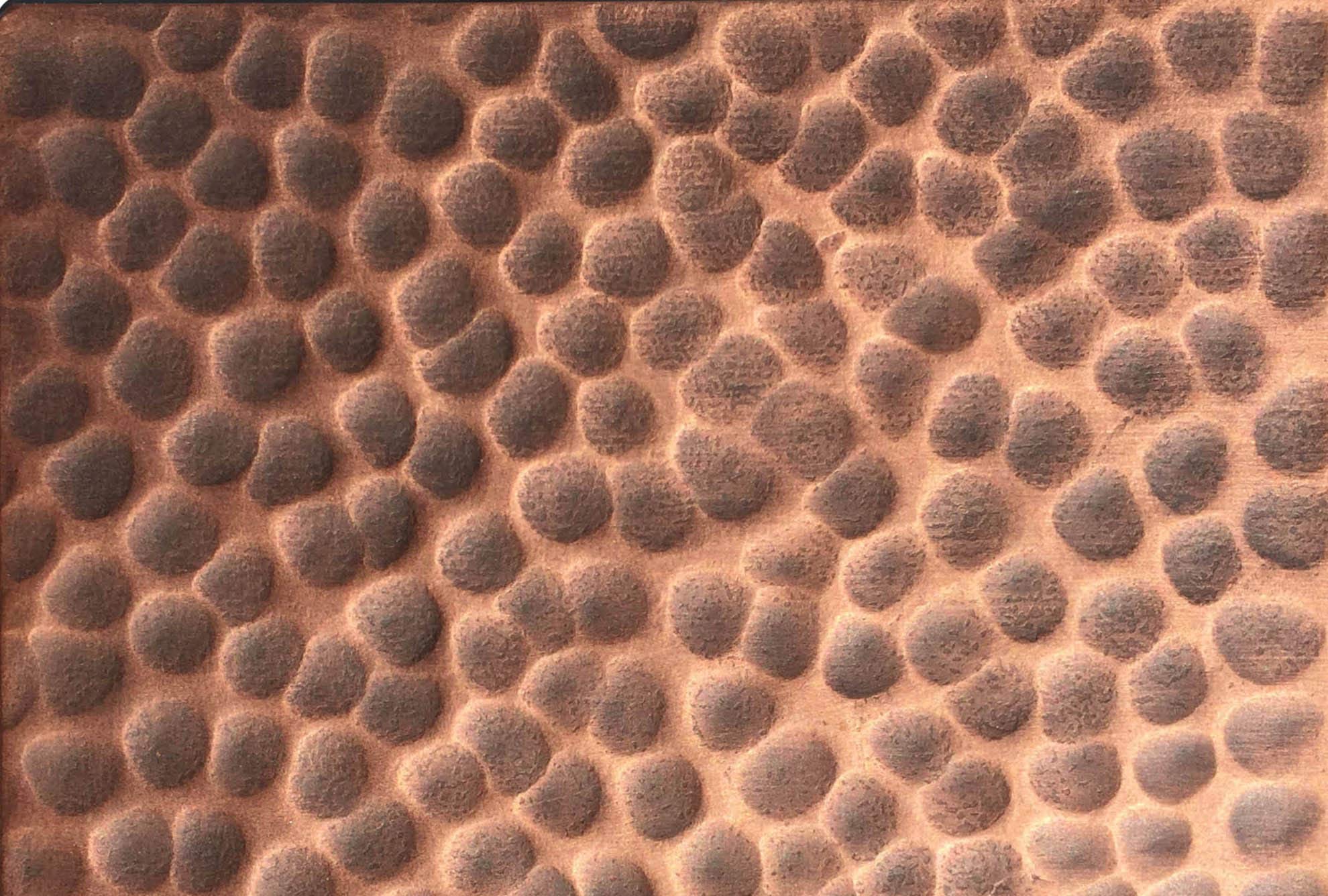 Medium Patina Heavy Hammered Copper Sheet Sample - Perfect for Custom Copper Range Hoods & Kitchen Sinks | DIY Metal Crafting & Home Renovation Projects