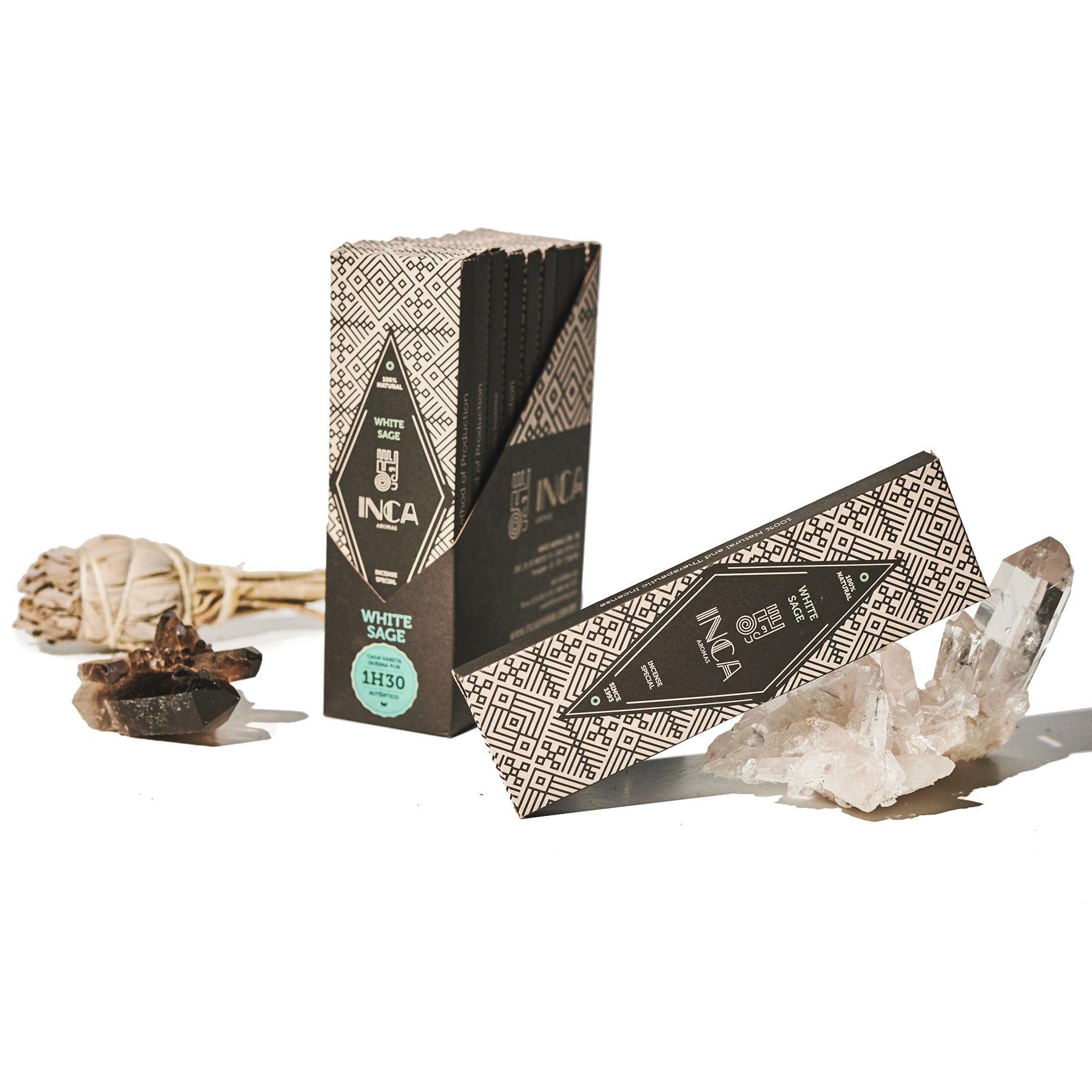 Premium Inca Aroma Sage Incense Sticks - 90 Minute Burn Time for Meditation, Yoga & Spiritual Cleansing | Natural Smudging, Home Fragrance & Stress Relief