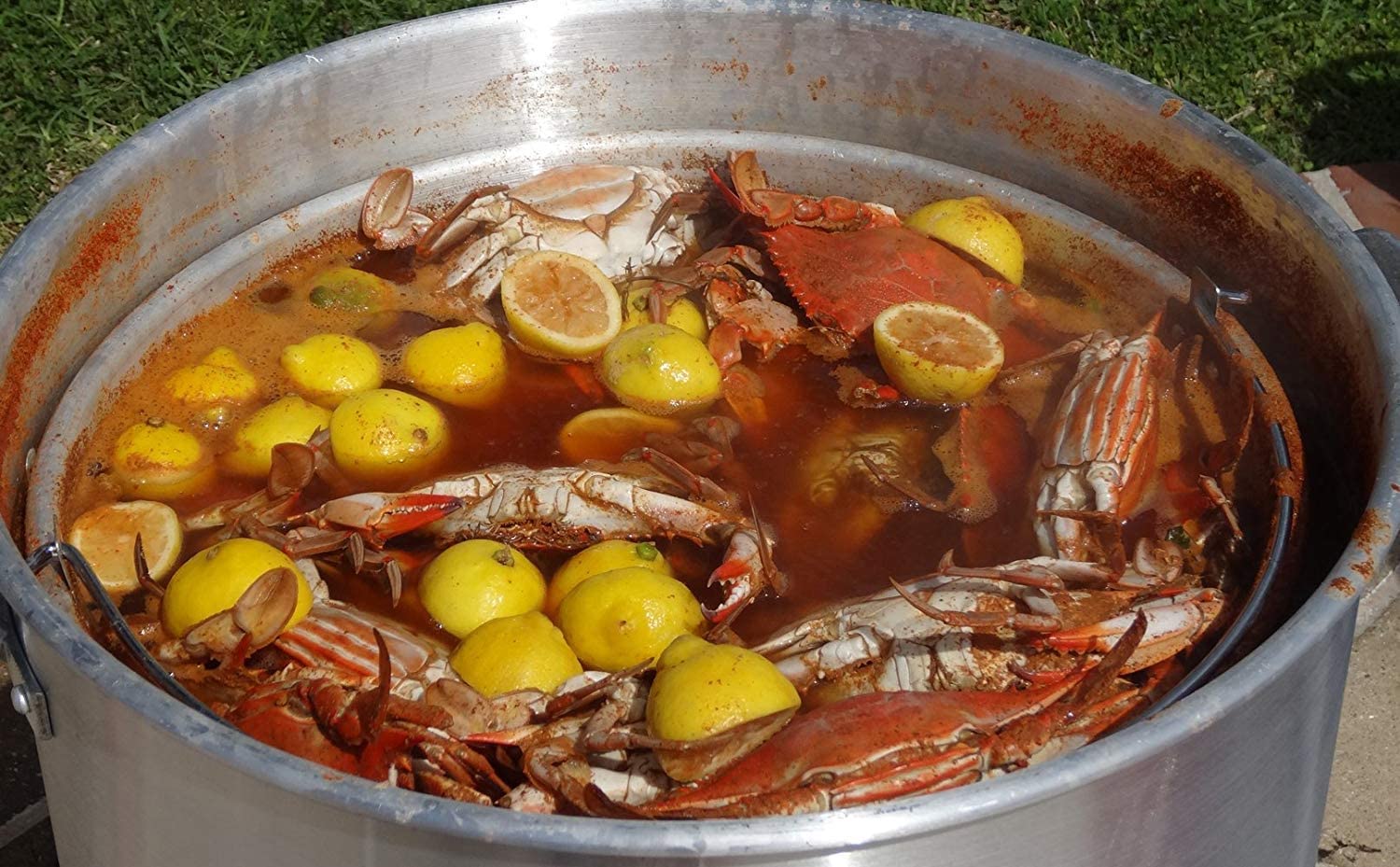King Kooker KK32A Aluminum Outdoor Steaming and Boiling Pot Set - Silver | Perfect for Camping, Backyard BBQs, and Seafood Boils