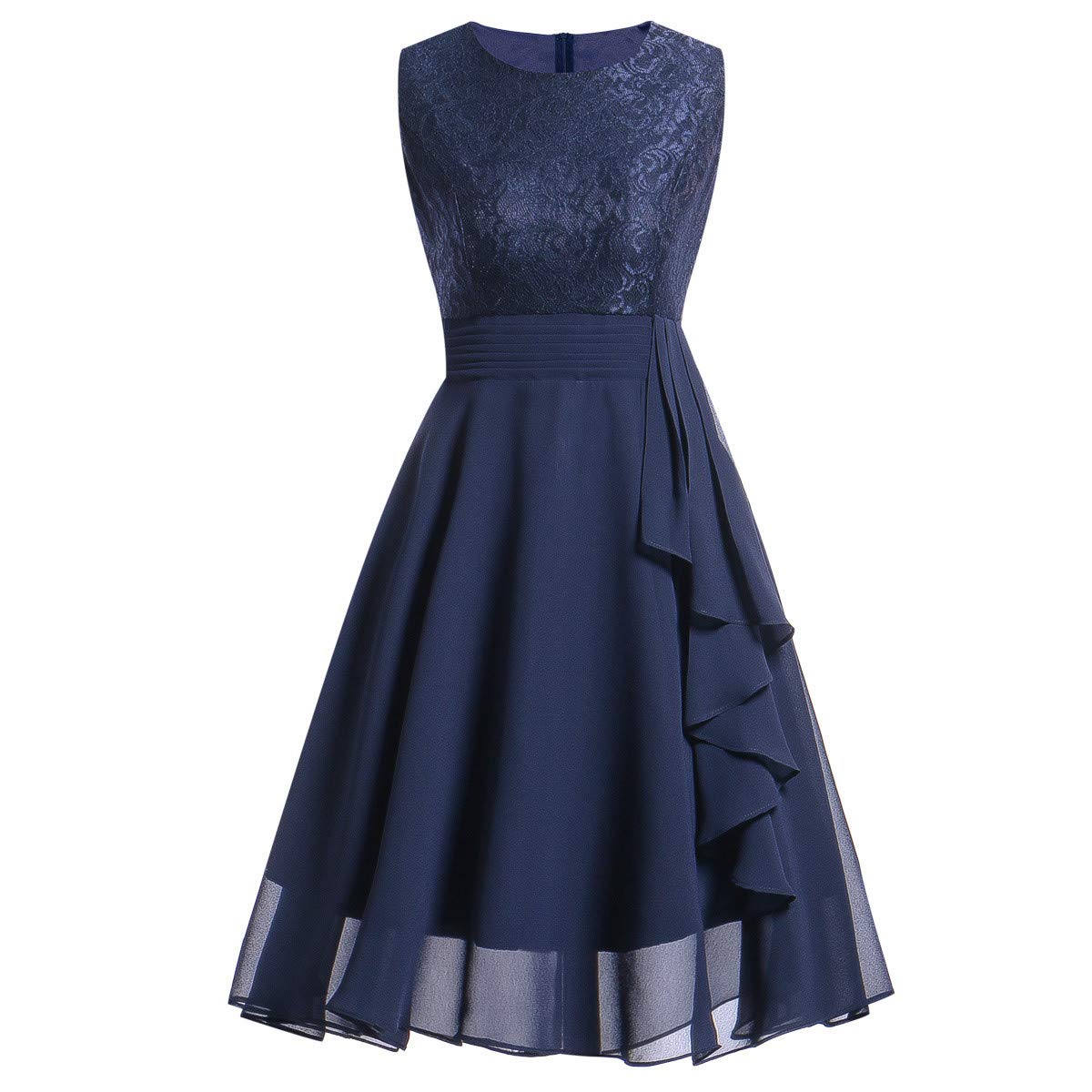 Elegant Sleeveless Lace Bridesmaid Dress for Women - Long Formal Evening Gown for Weddings, Prom & Special Occasions