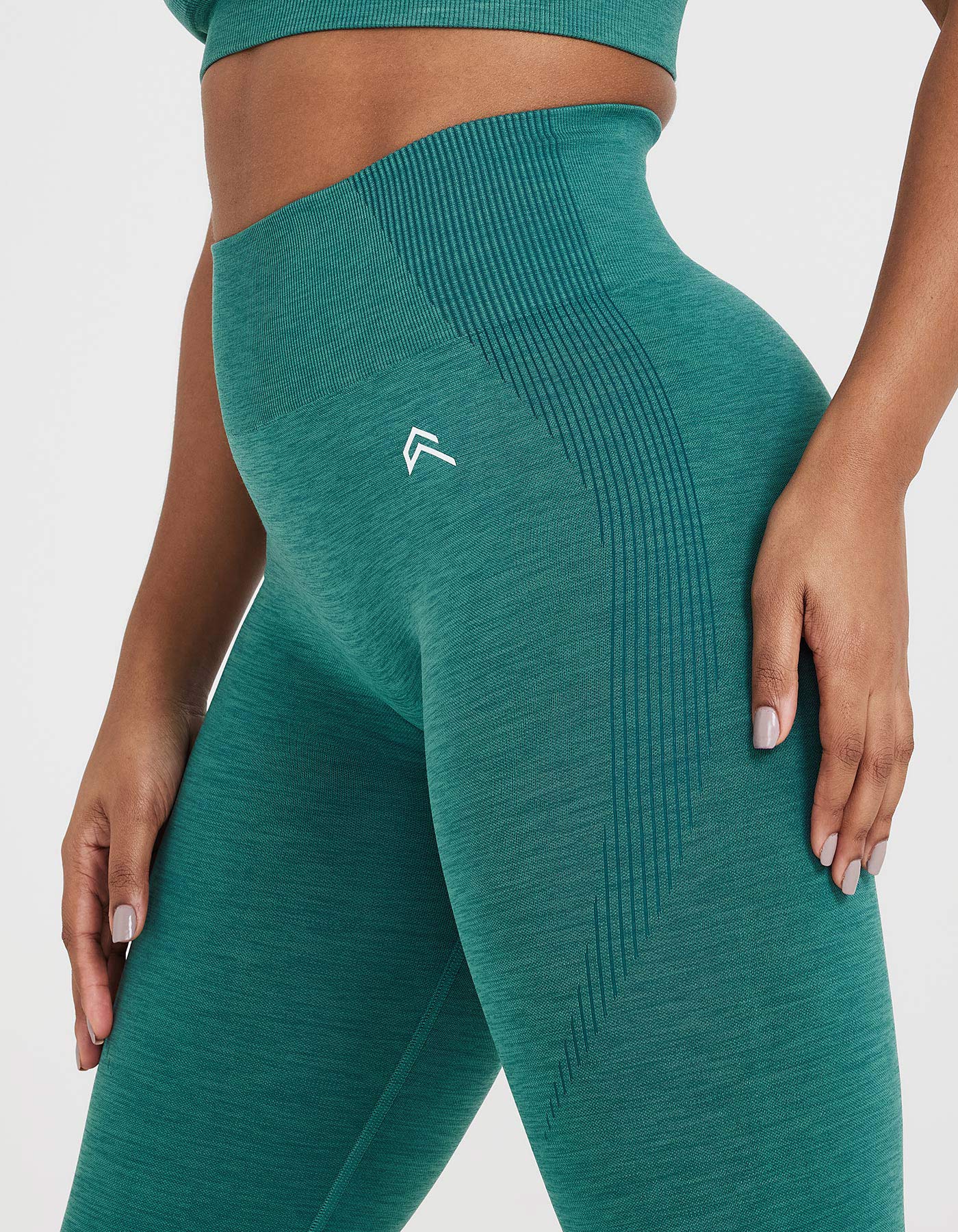 Classic Seamless 2.0 High Waist Yoga Pants for Women - Soft Stretchy Workout Leggings in Mineral Green Marl | Gym, Running, Lounge & Everyday Wear